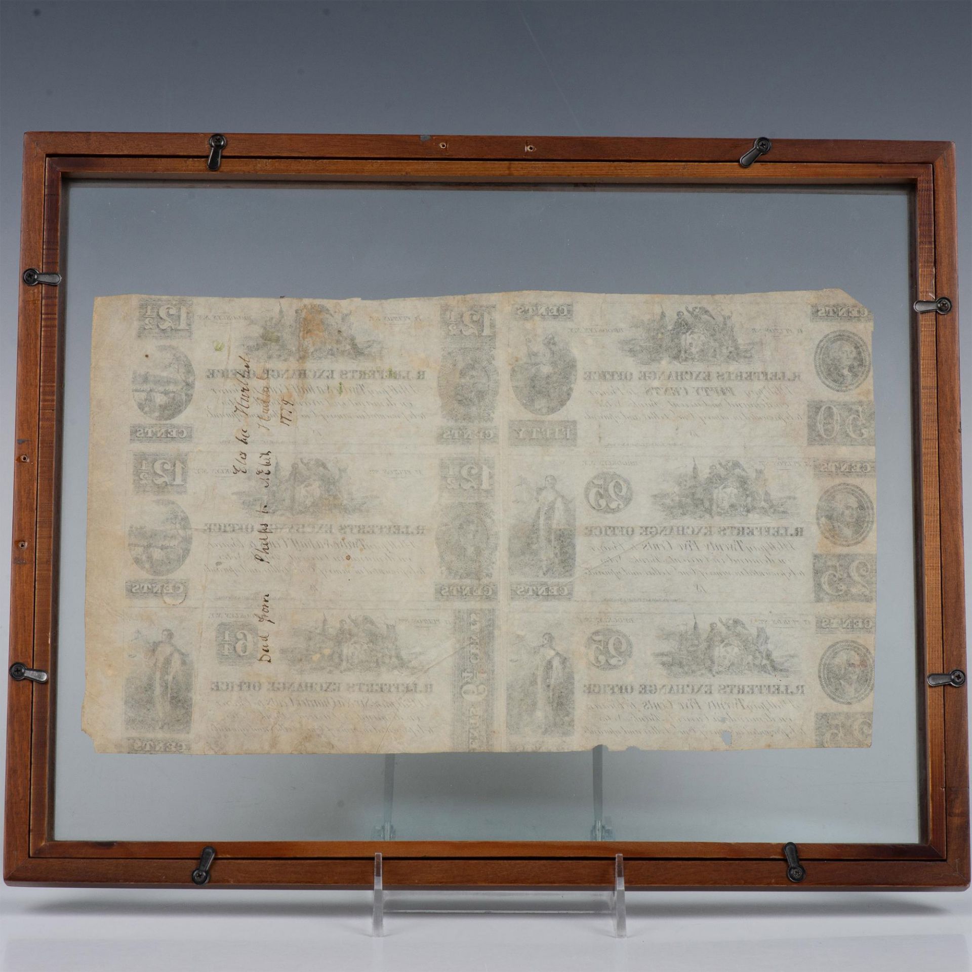 1830 SINGLE UNCUT SHEET WITH 6 R.LEFFERTS EXCHANGE NOTES - Bild 5 aus 5