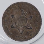 1852 SILVER 3C COIN CHOICE UNCIRCULATED