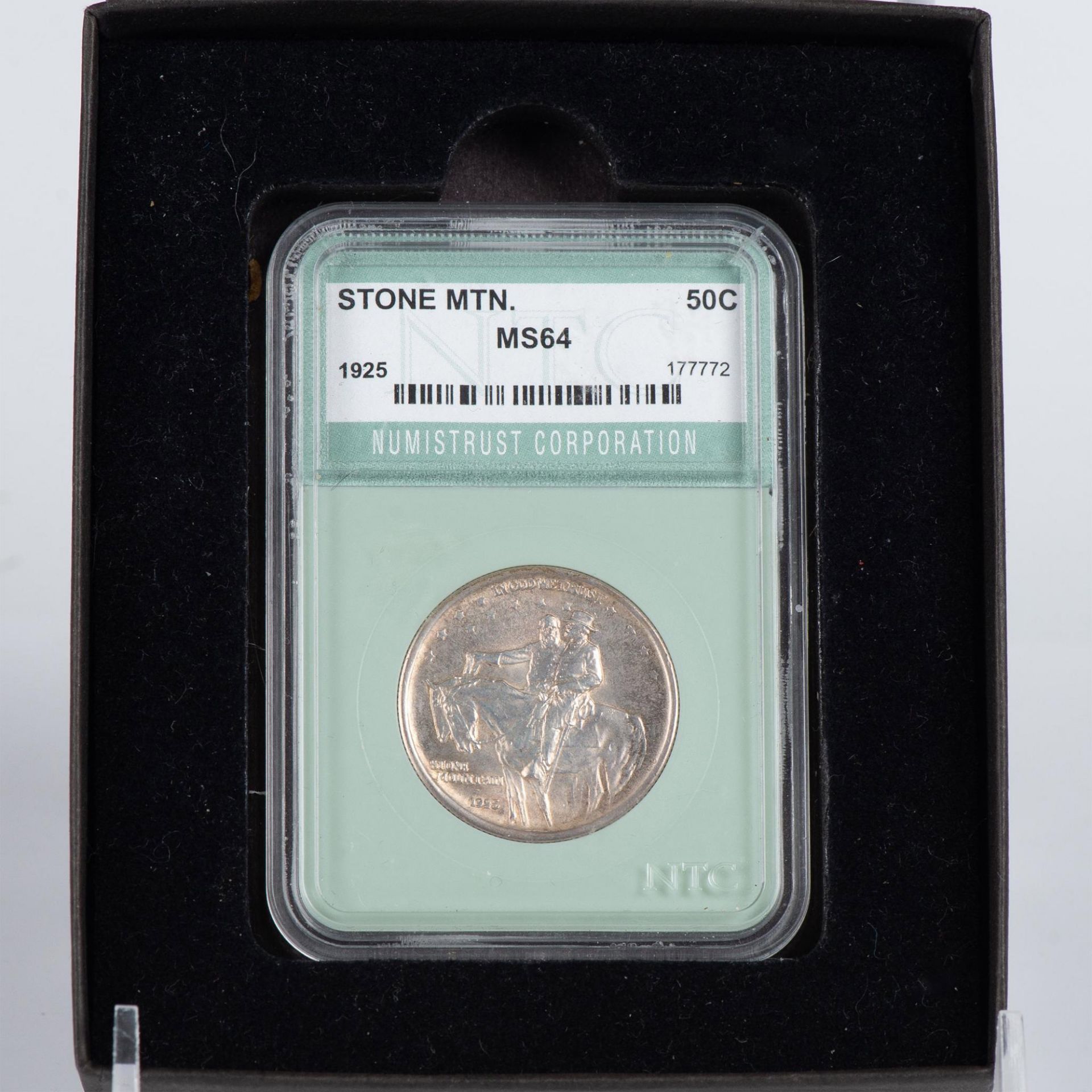 1925 COMMEMORATIVE STONE MOUNTAIN HALF DOLLAR NTC SLAB MS64