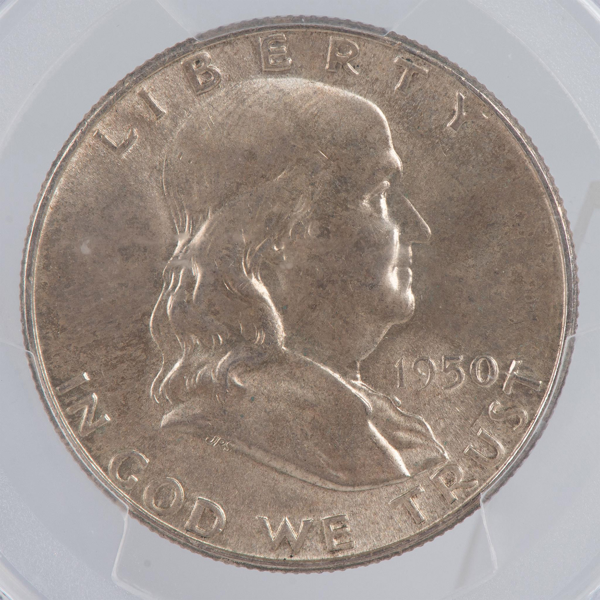 1950 US SILVER FRANKLIN HALF DOLLAR PCGS GRADED MS65 - Image 3 of 7