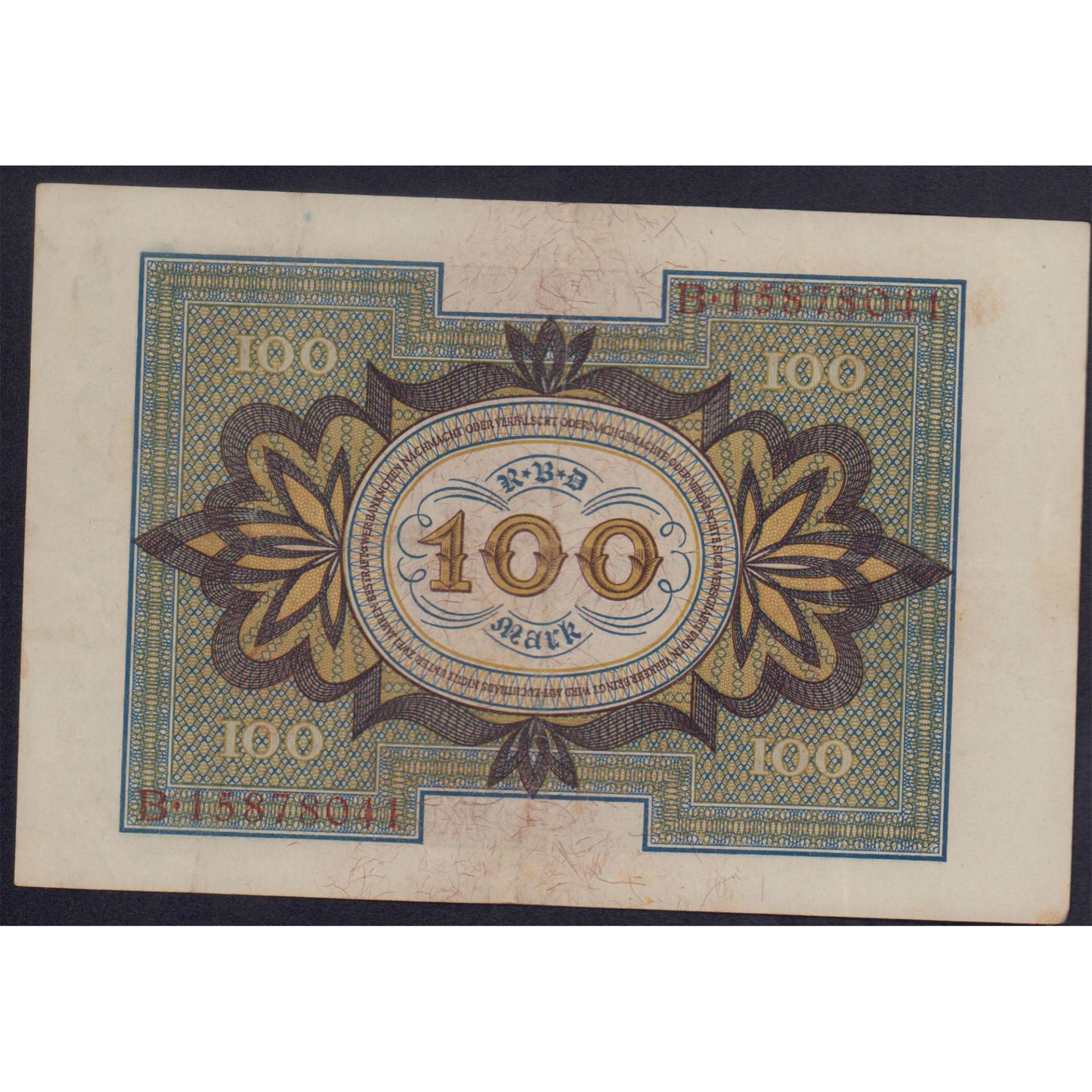 Antique 1920 German 100 Mark Banknote - Image 2 of 2