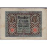 Antique 1920 German 100 Mark Banknote