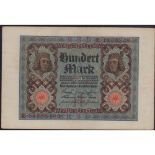 Antique 1920 German 100 Mark Banknote