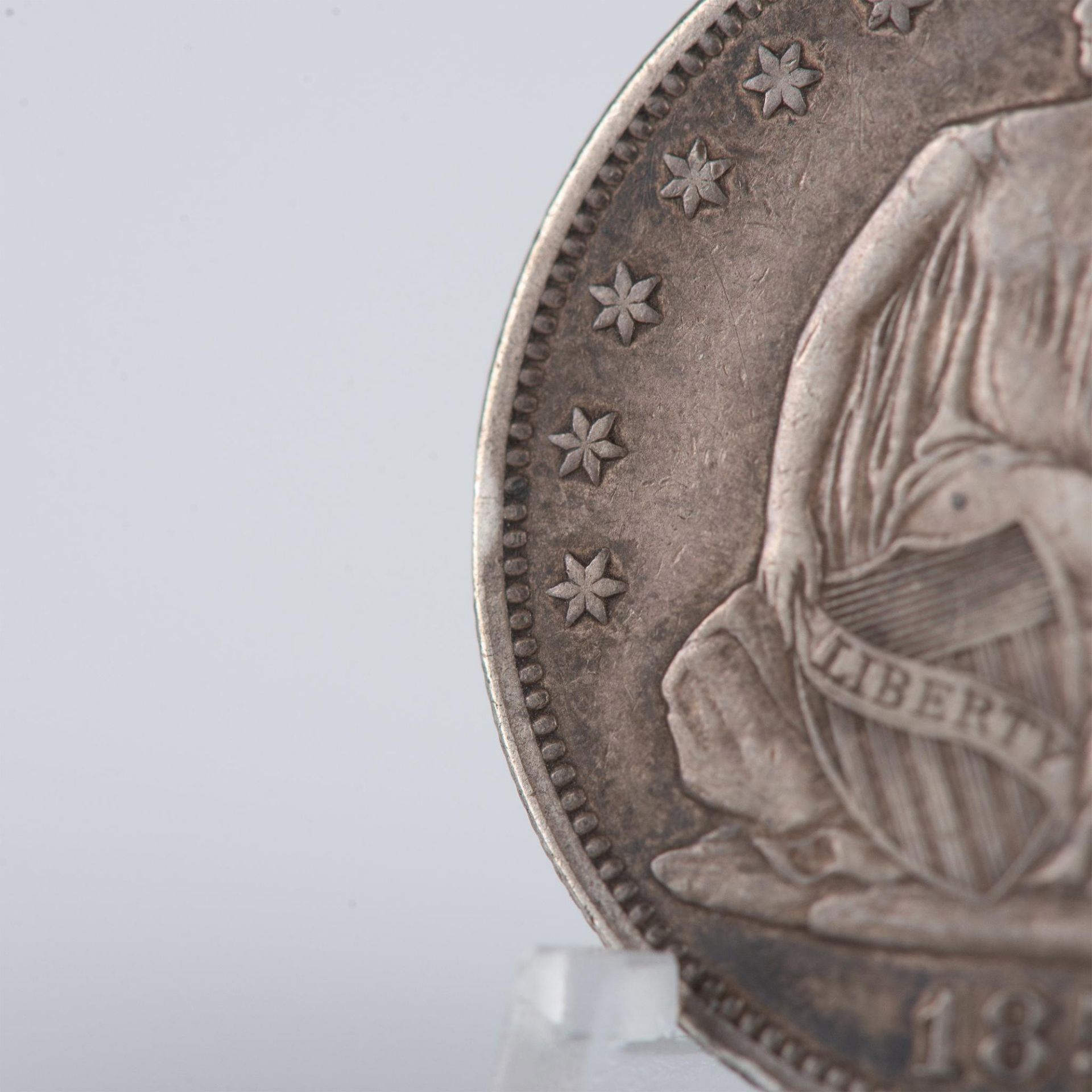 1859 SEATED LIBERTY US HALF DOLLAR AU50 - Image 5 of 11