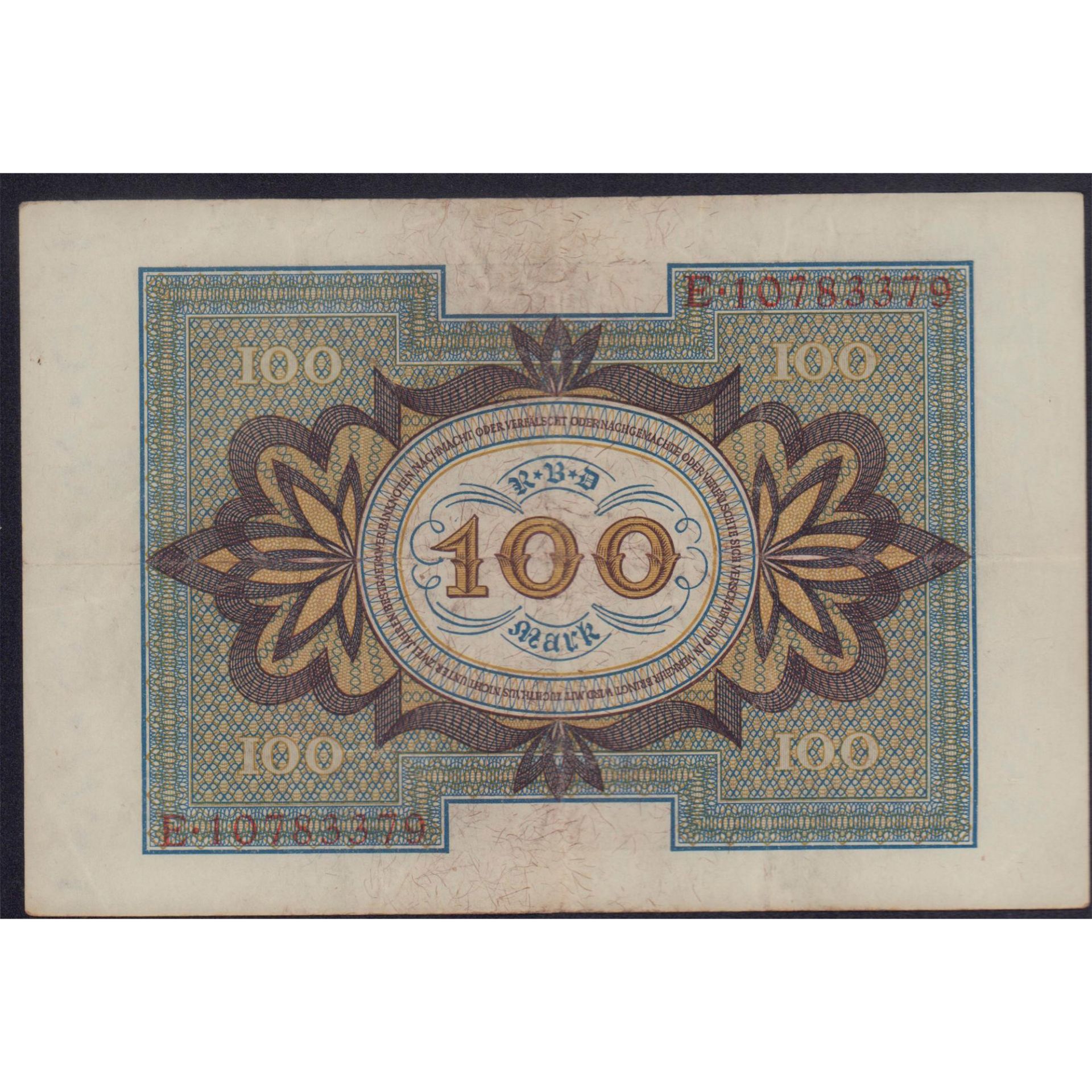 Antique 1920 German 100 Mark Banknote - Bild 2 aus 2