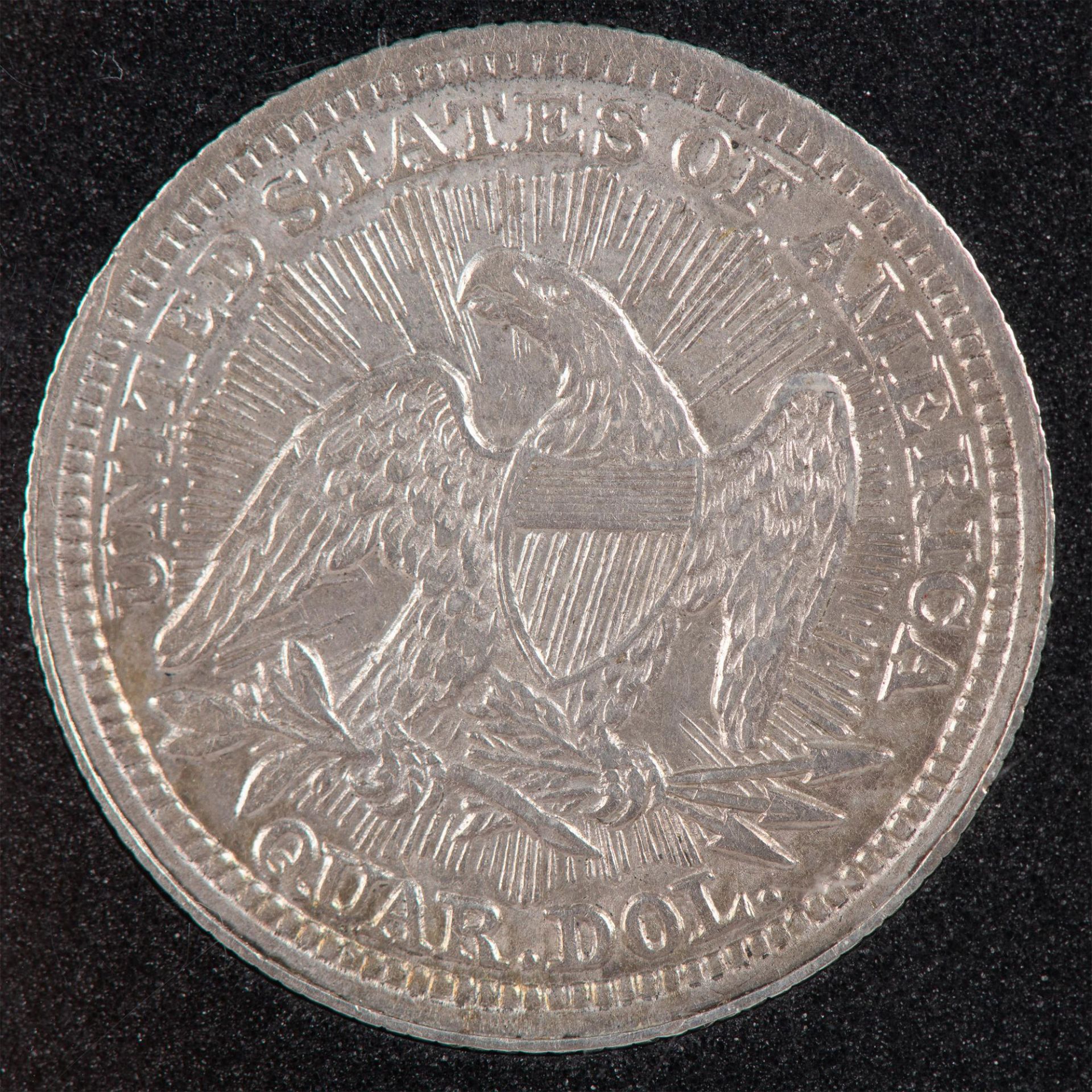 1853 US SEATED LIBERTY QUARTER EF40 - Image 2 of 10