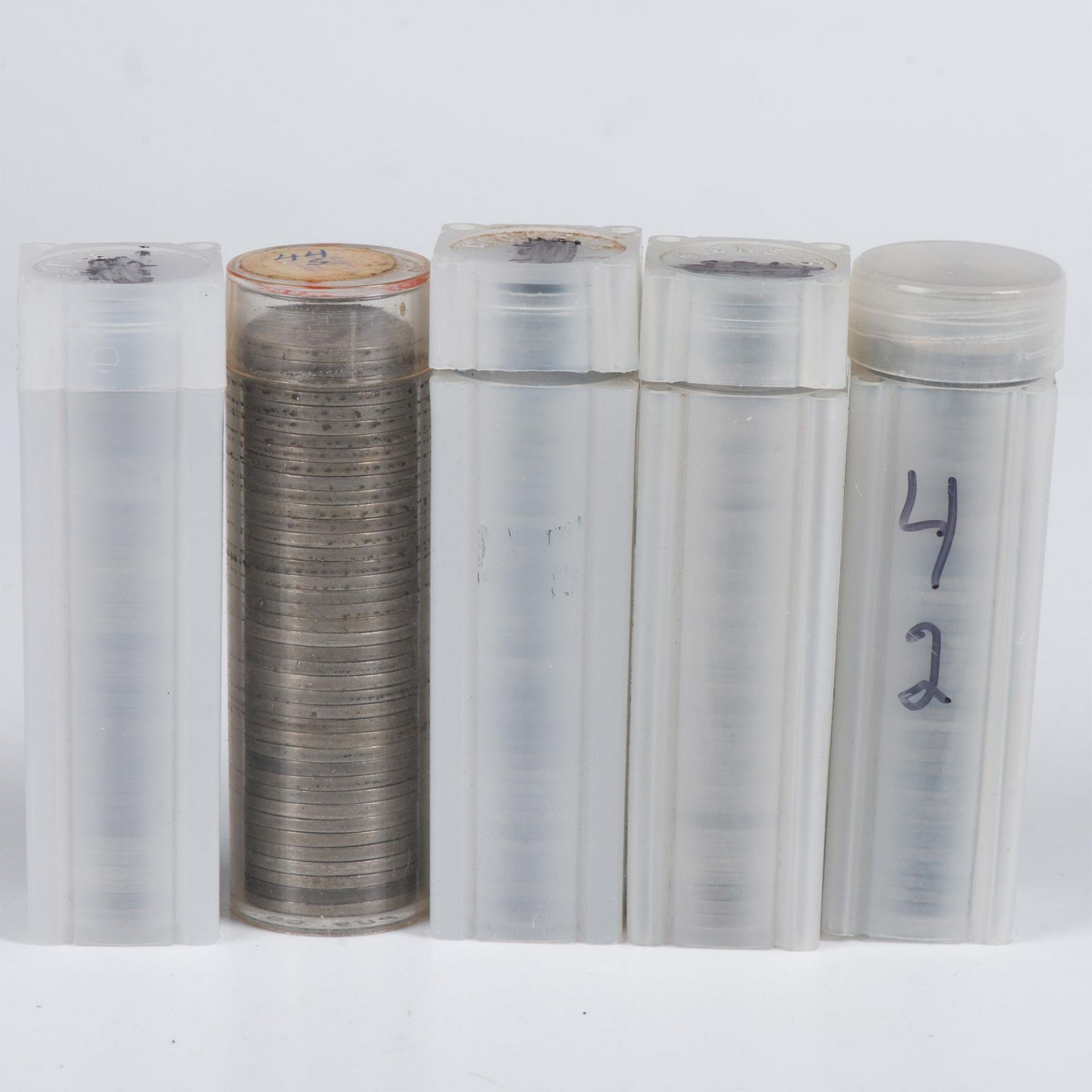 5 ROLLS OF US SILVER WWII NICKELS (40 PER ROLL) - Image 3 of 10