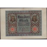 Antique 1920 German 100 Mark Banknote