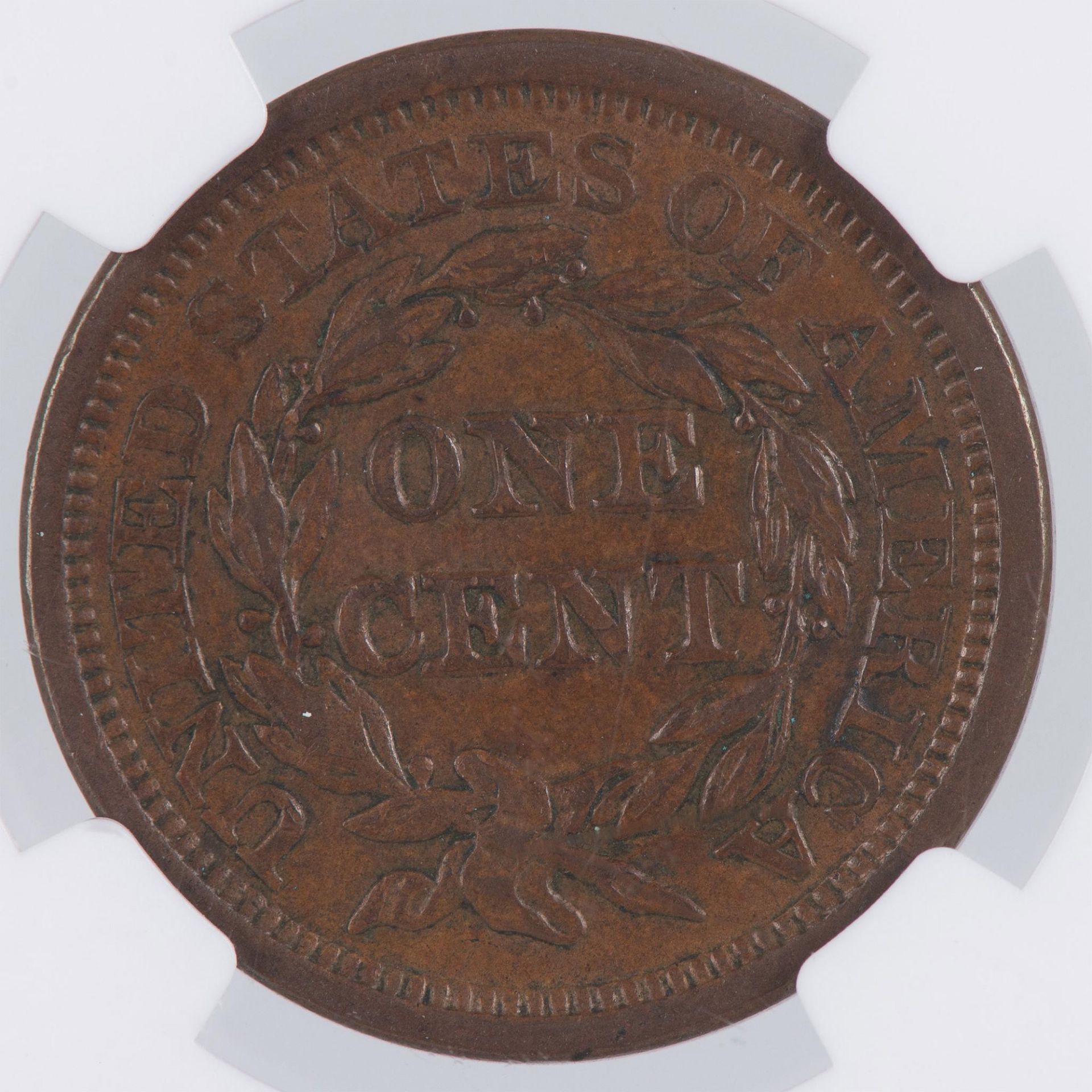 1856 US LARGE 1C UPRIGHT 5 NGC GRADED AU58 BN - Bild 4 aus 6