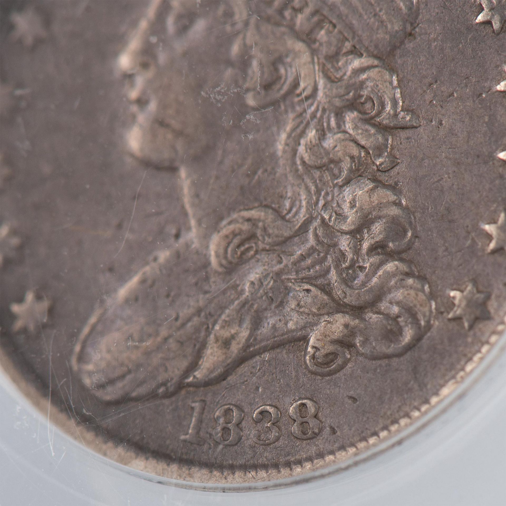 1838 CAPPED BUST B-1 25 CENT COIN AU50 - Image 5 of 11