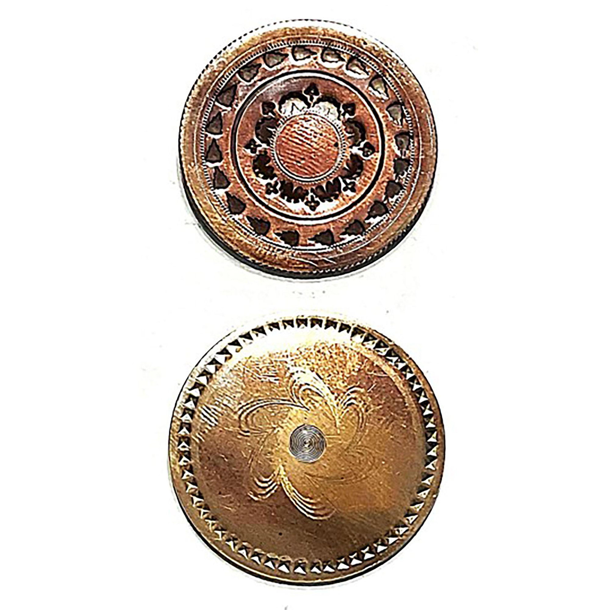 A small card of division one copper buttons