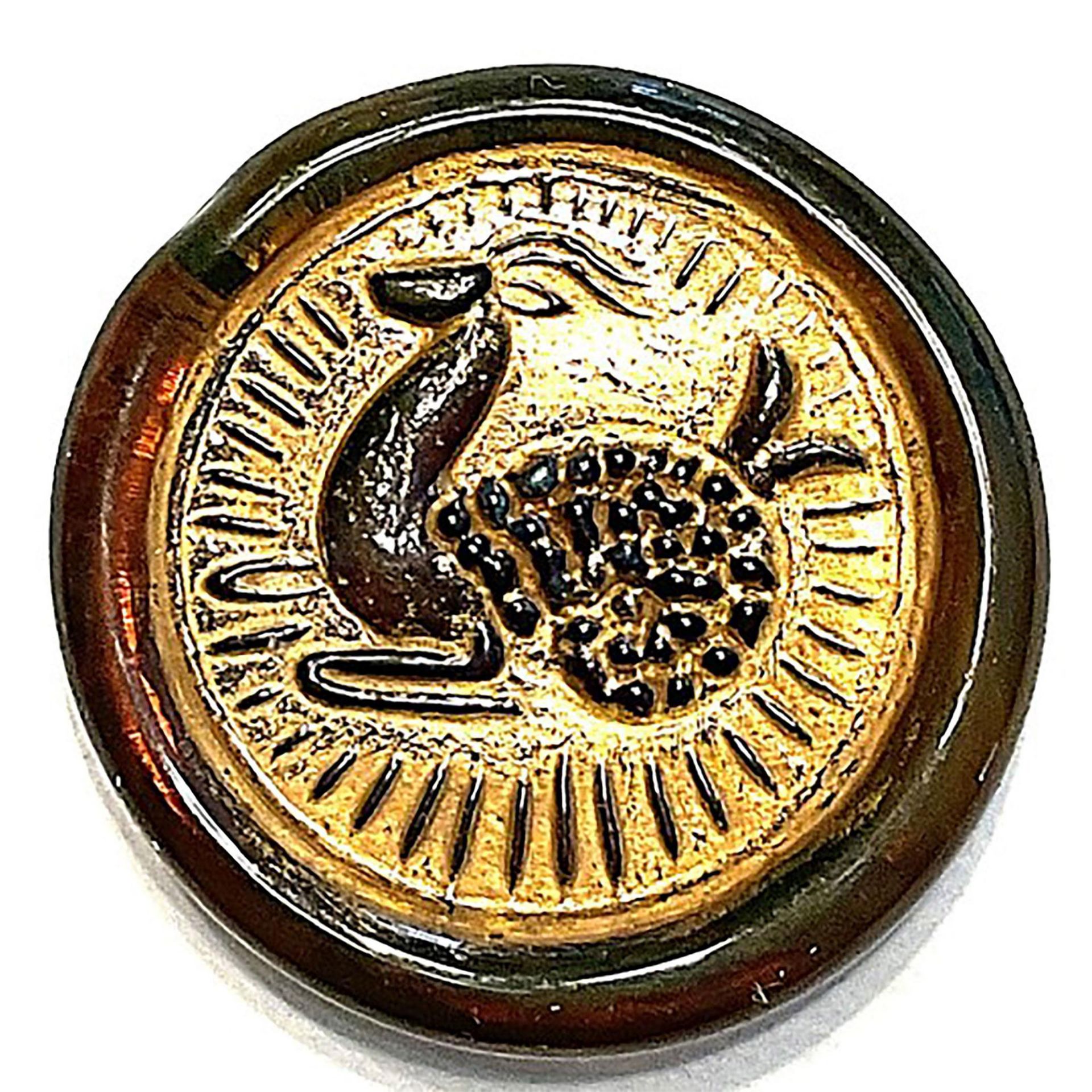 A division three English Bimini glass button