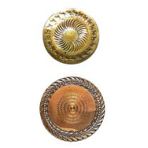 A small card of division one copper buttons