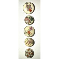 A small card of division three Satsuma buttons