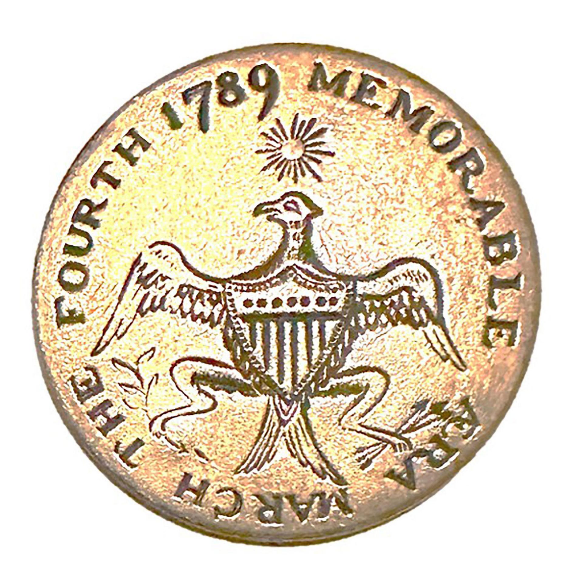 A set of Div. Three G. Washington Inaugural buttons - Bild 4 aus 6