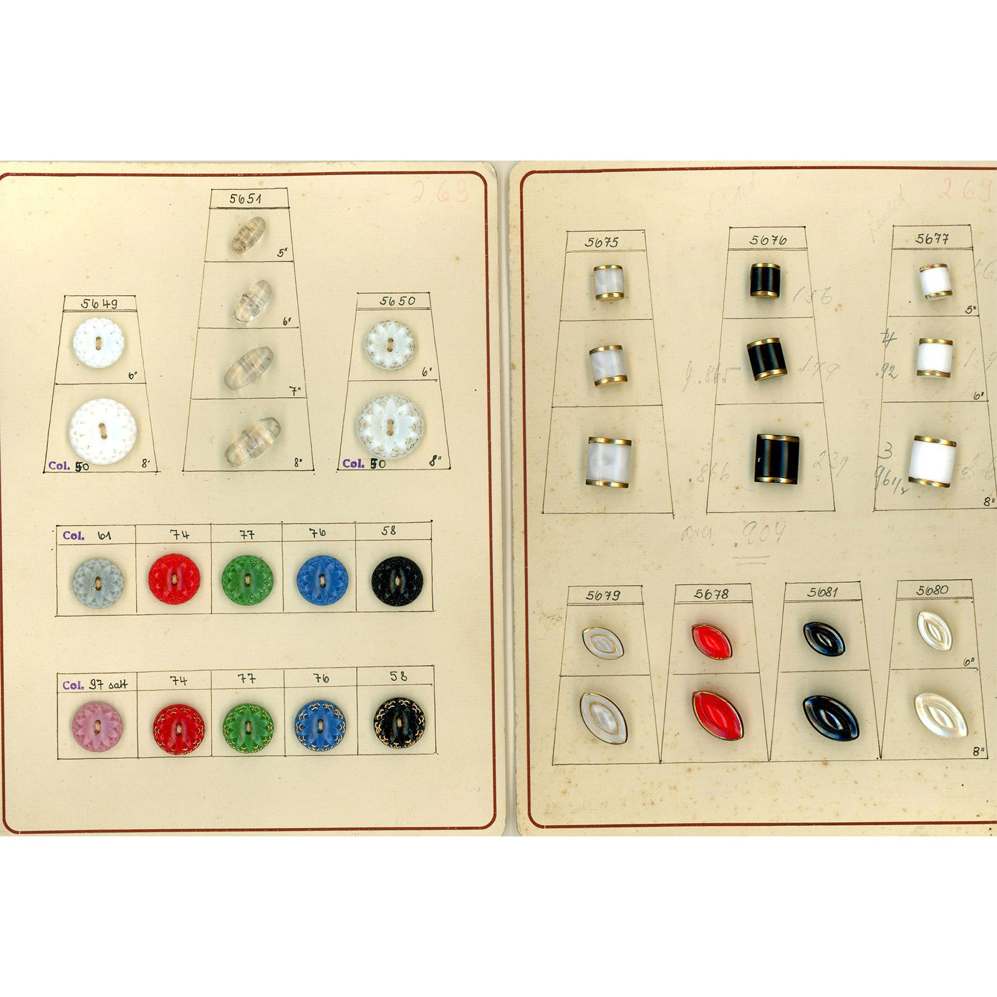 A box lot of assorted material buttons on cards - Image 5 of 11