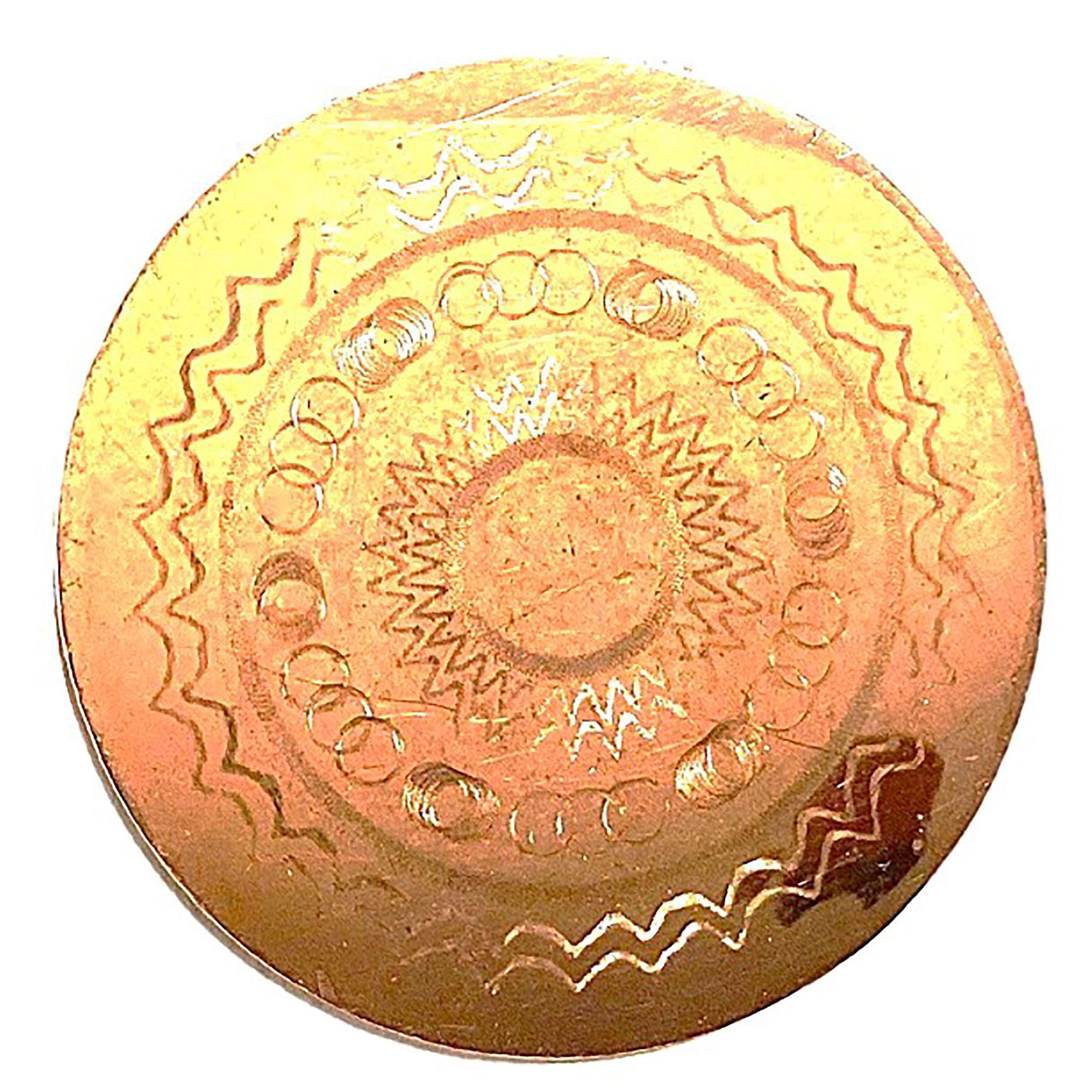 A division 1 beautifully chased/engraved copper button