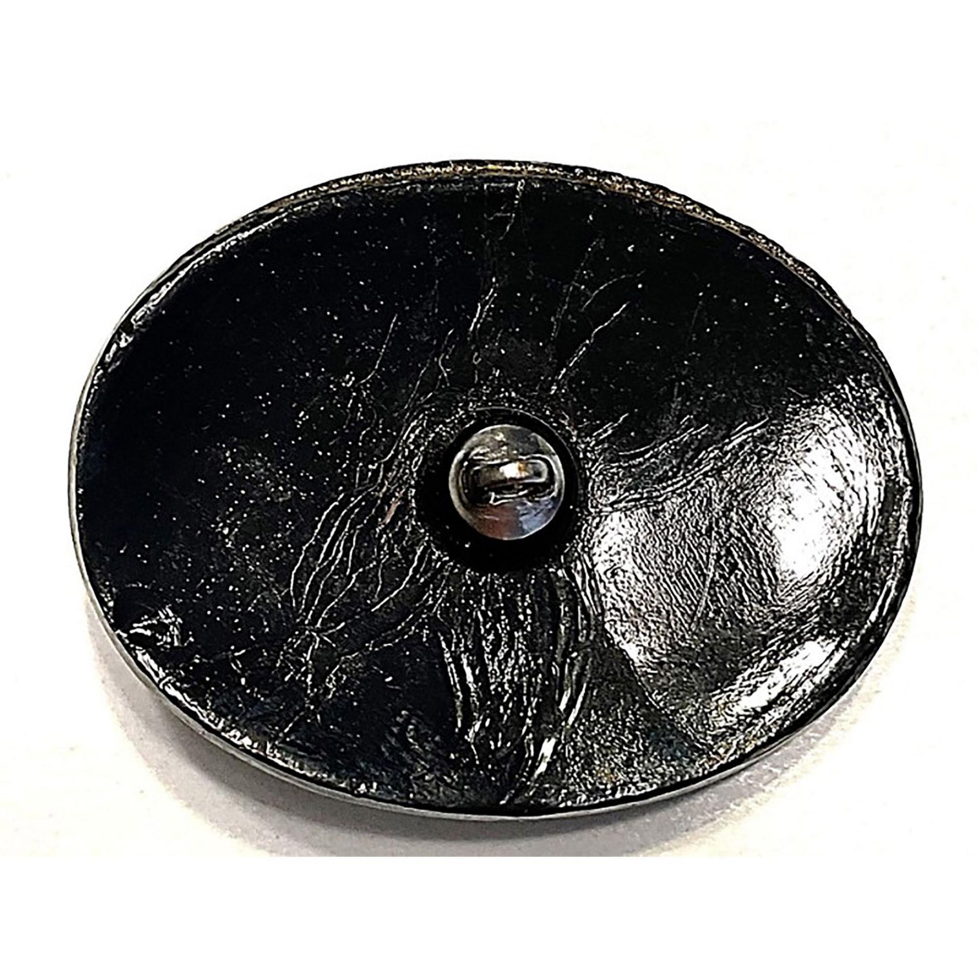 A division three black glass insect button - Bild 2 aus 2