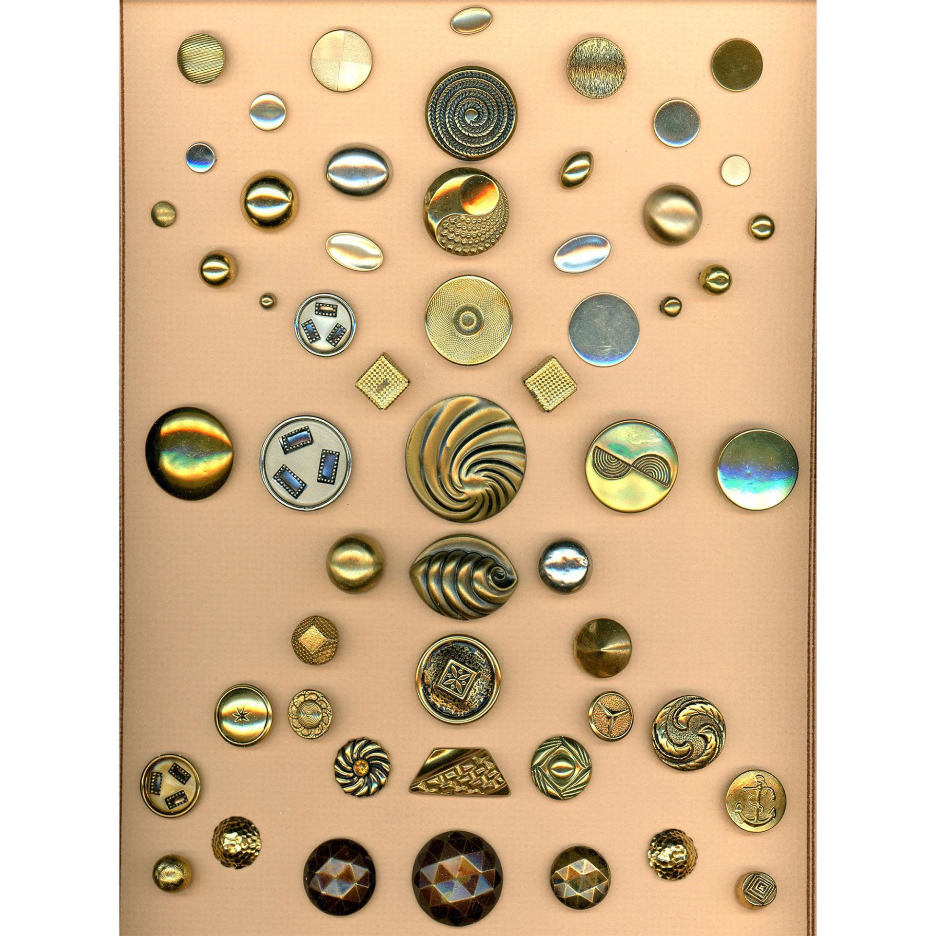 A box lot of assorted material buttons on cards - Image 3 of 11