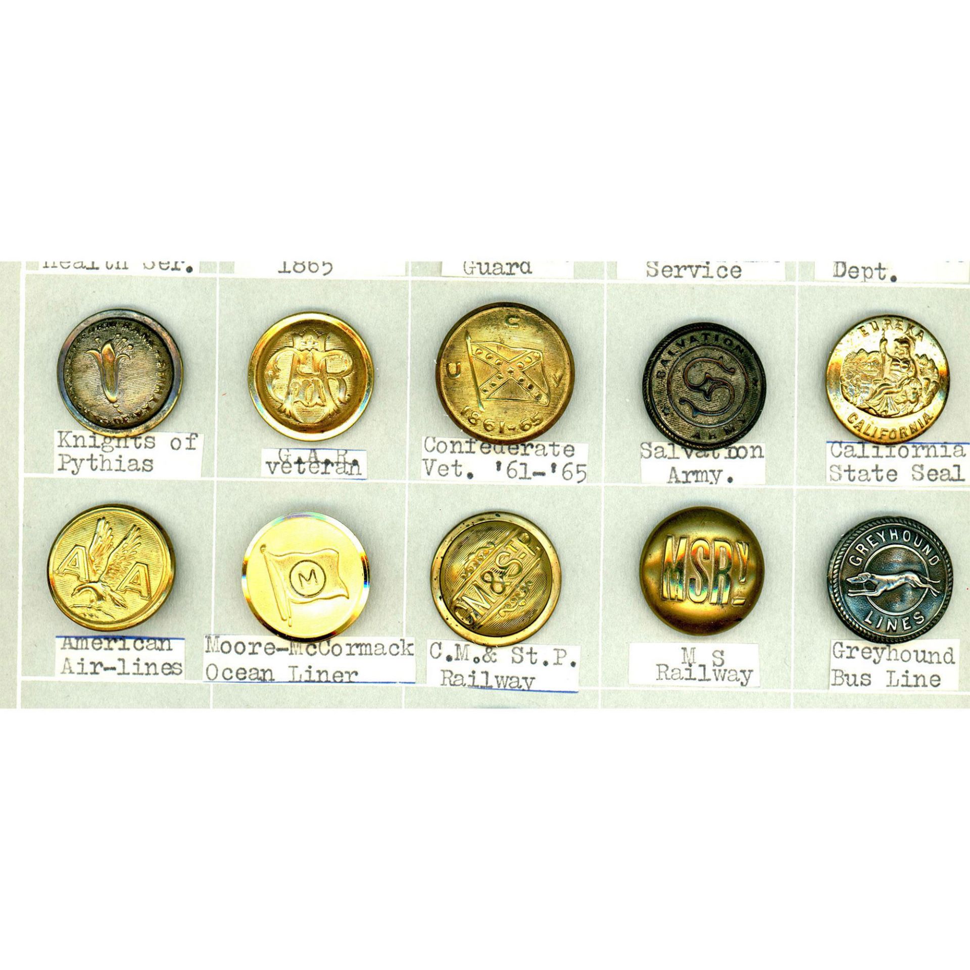 A card of division one uniform buttons - Image 3 of 4
