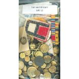 A bag lot of division one uniform buttons