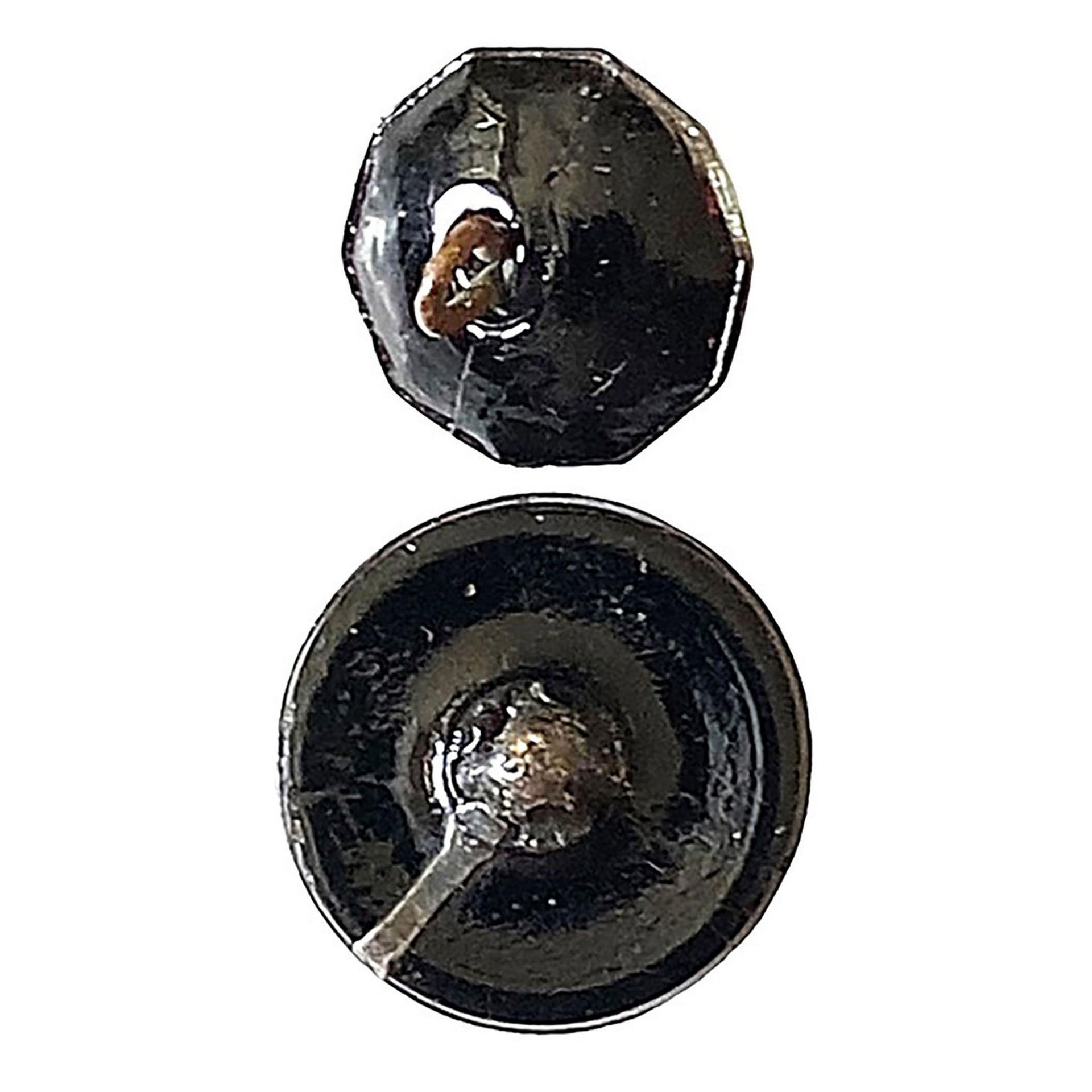 A small card of division one black glass buttons - Image 4 of 4