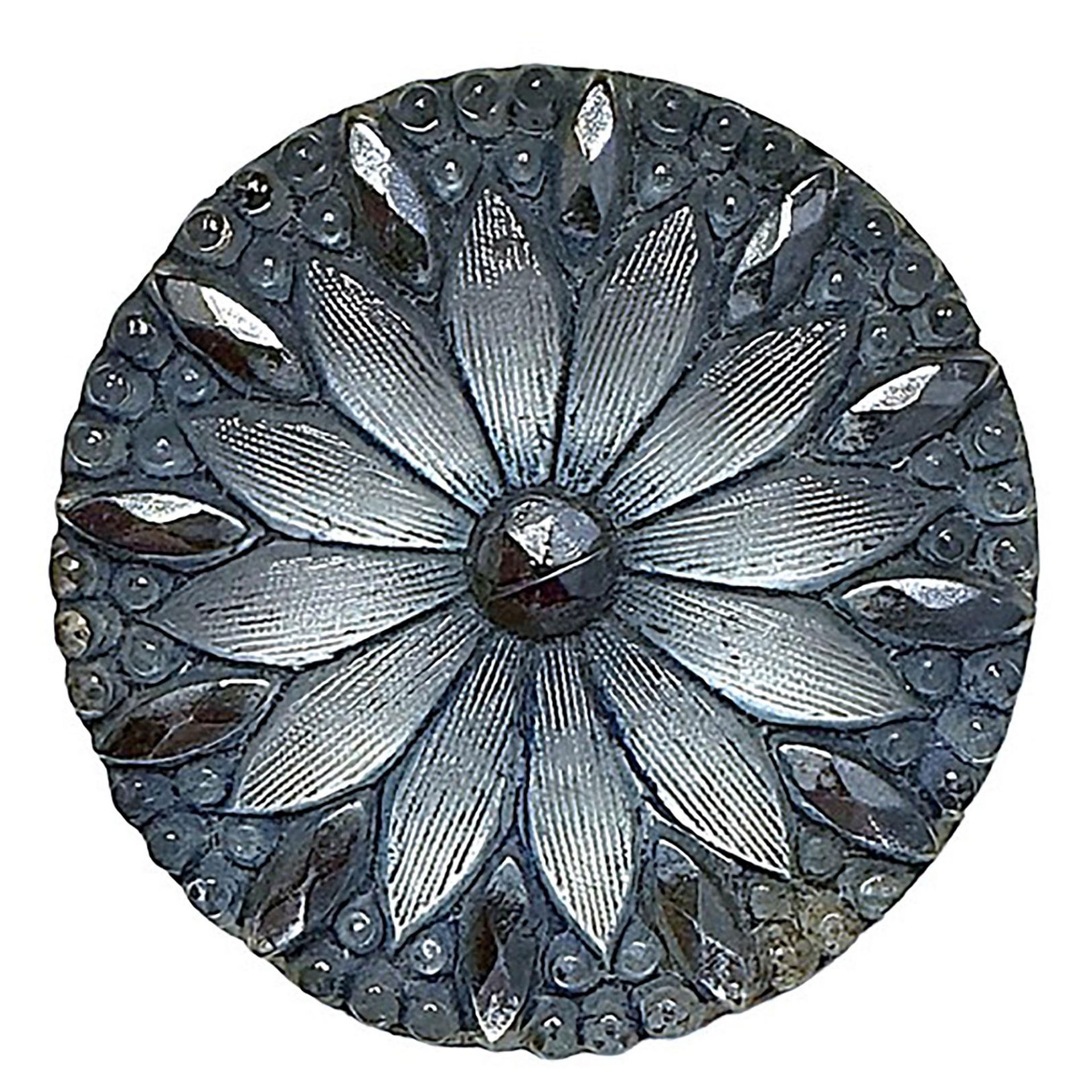 A small card of Division one and three Lacy glass buttons - Bild 3 aus 3