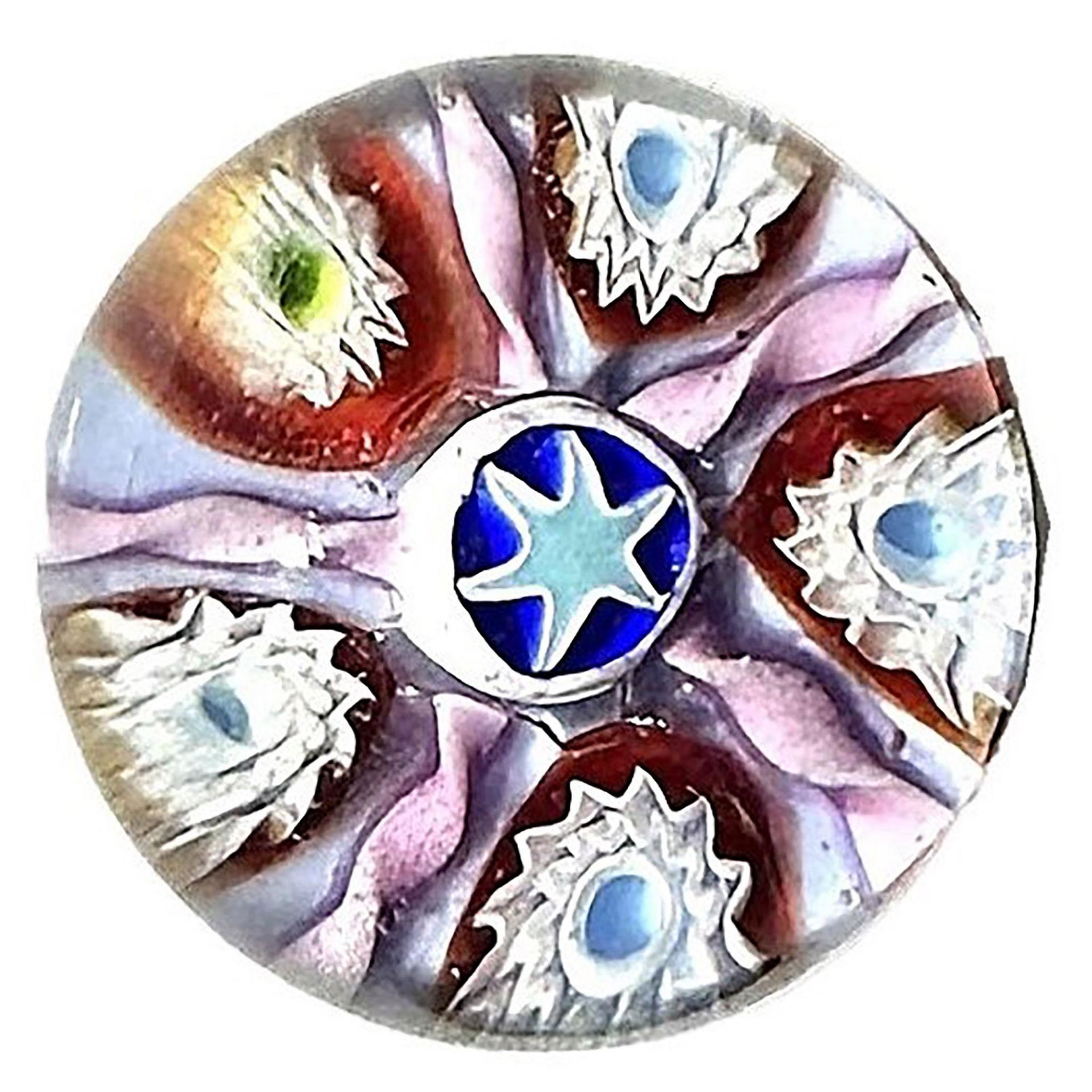 A small card of assorted division three artist glass buttons - Bild 2 aus 7