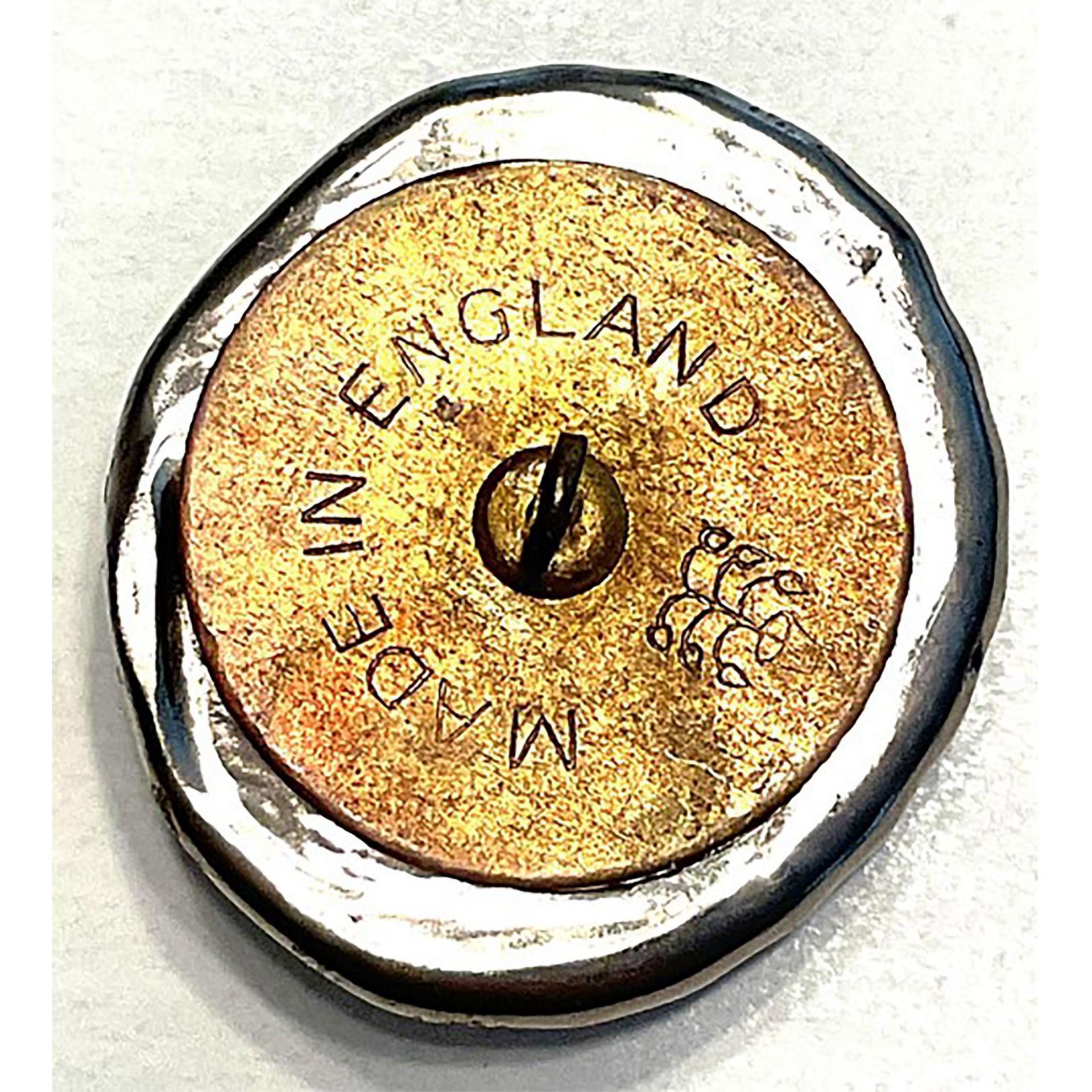 A division three English Bimini glass button - Bild 2 aus 2