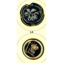 A small card of division three English glass buttons
