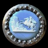 A division one pictorial Wedgwood button