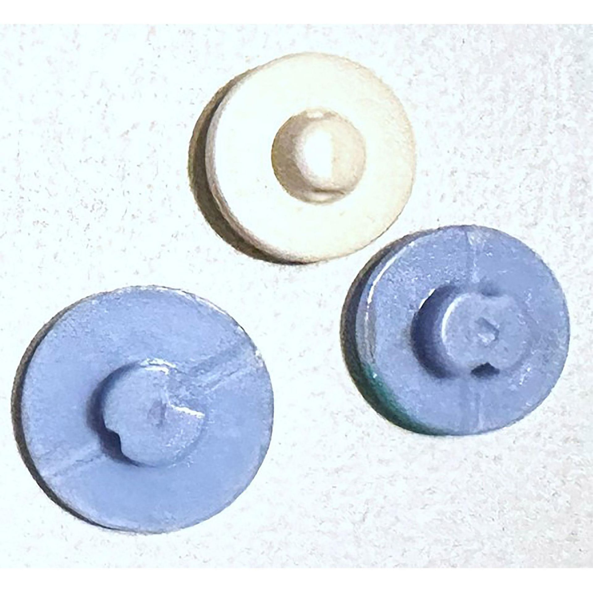 A small card of hand painted Casein buttons - Bild 5 aus 5