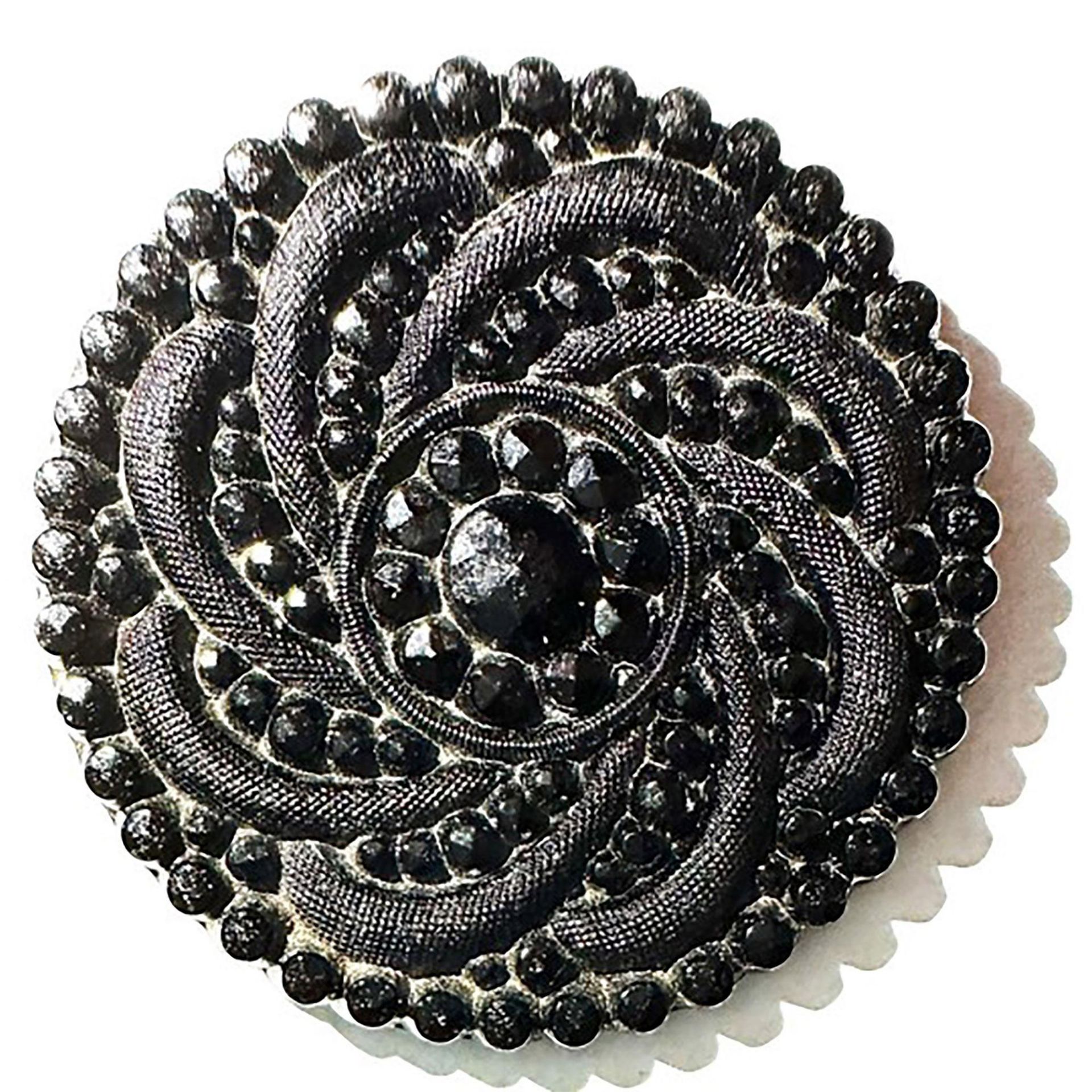 A small card of division one black glass buttons - Bild 7 aus 9