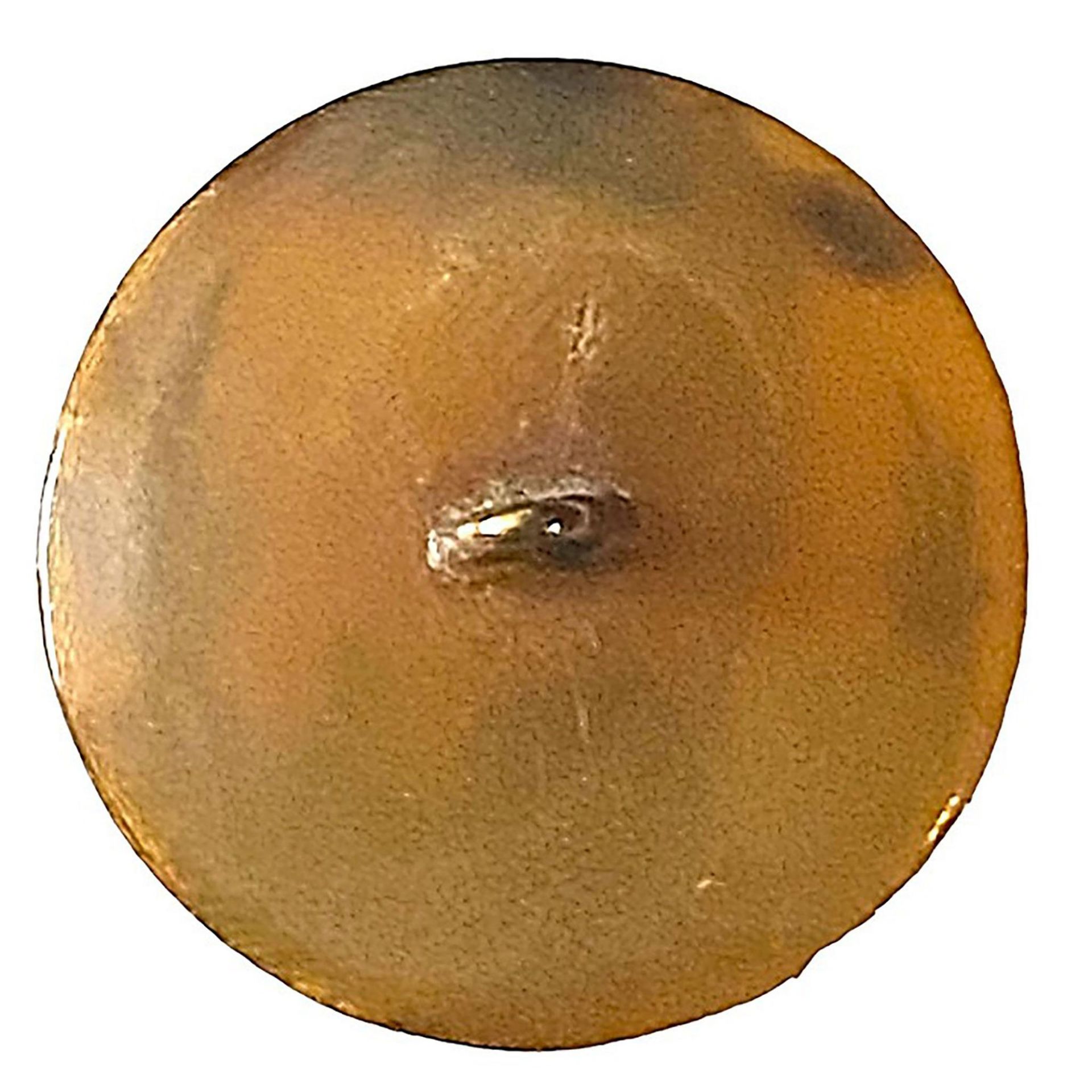 A division one inlaid natural horn pictorial button - Image 2 of 2