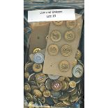 A bag lot of division one uniform buttons