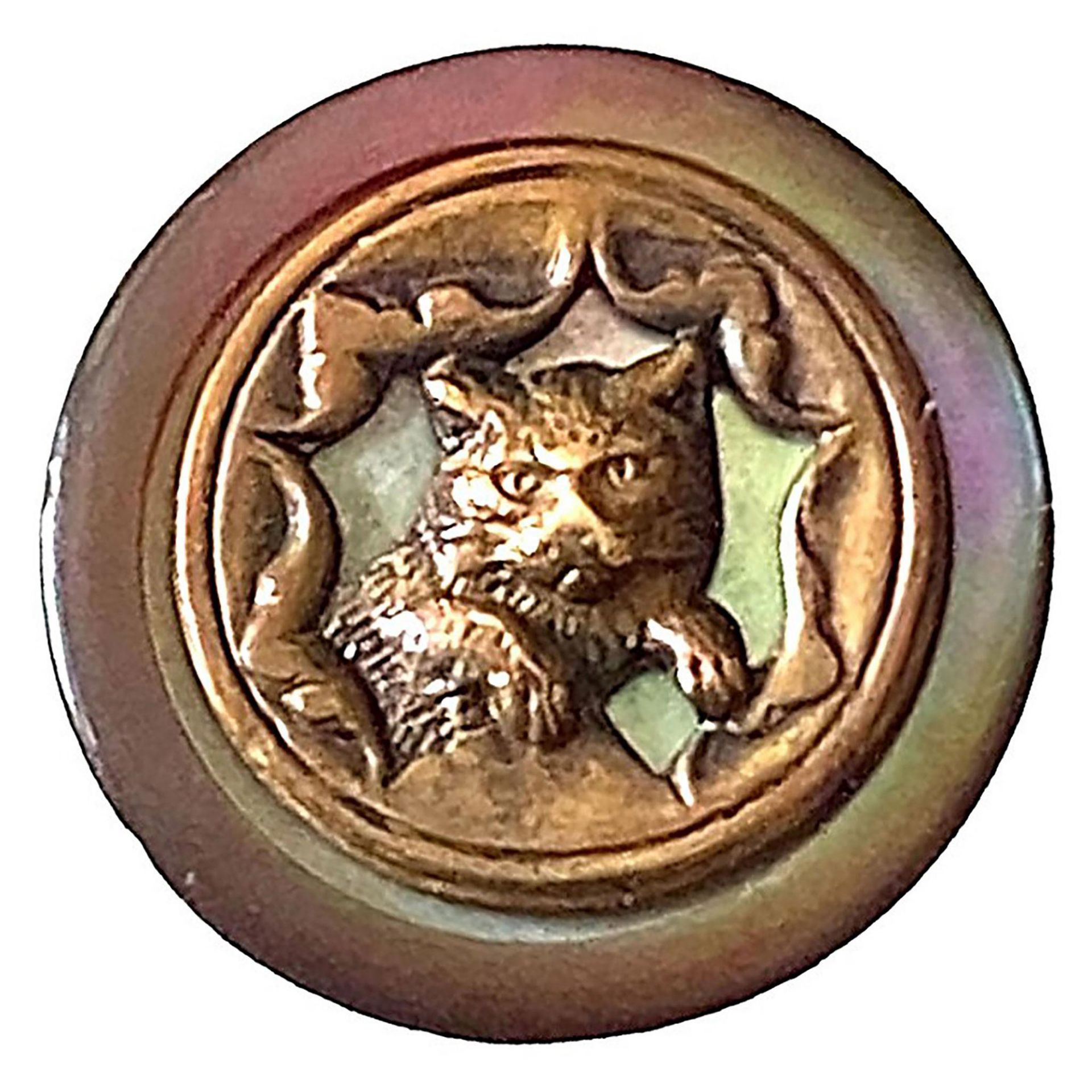 A pair of Division one pearl CAT buttons - Image 3 of 4