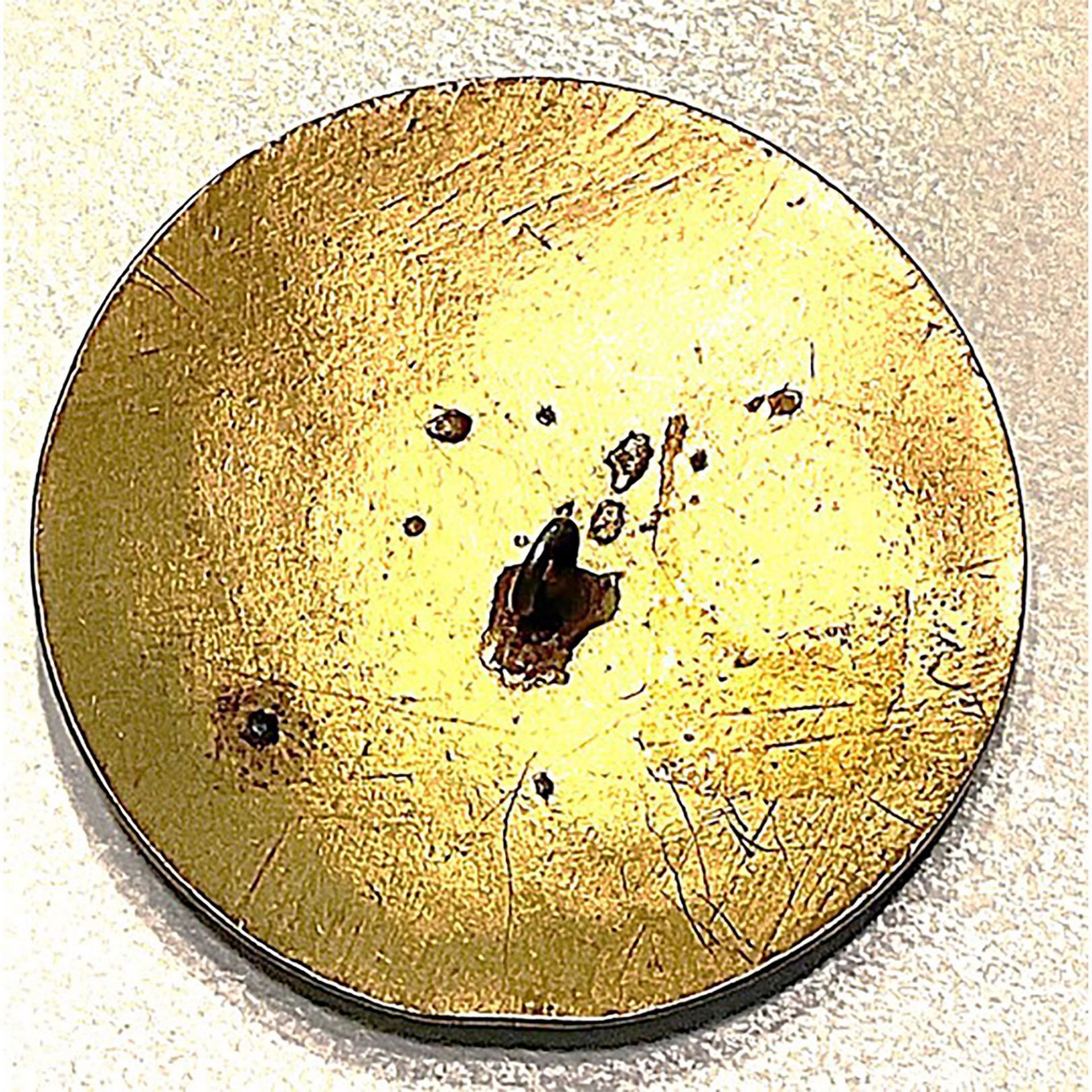 A division one Champleve pictorial enamel button - Bild 2 aus 2