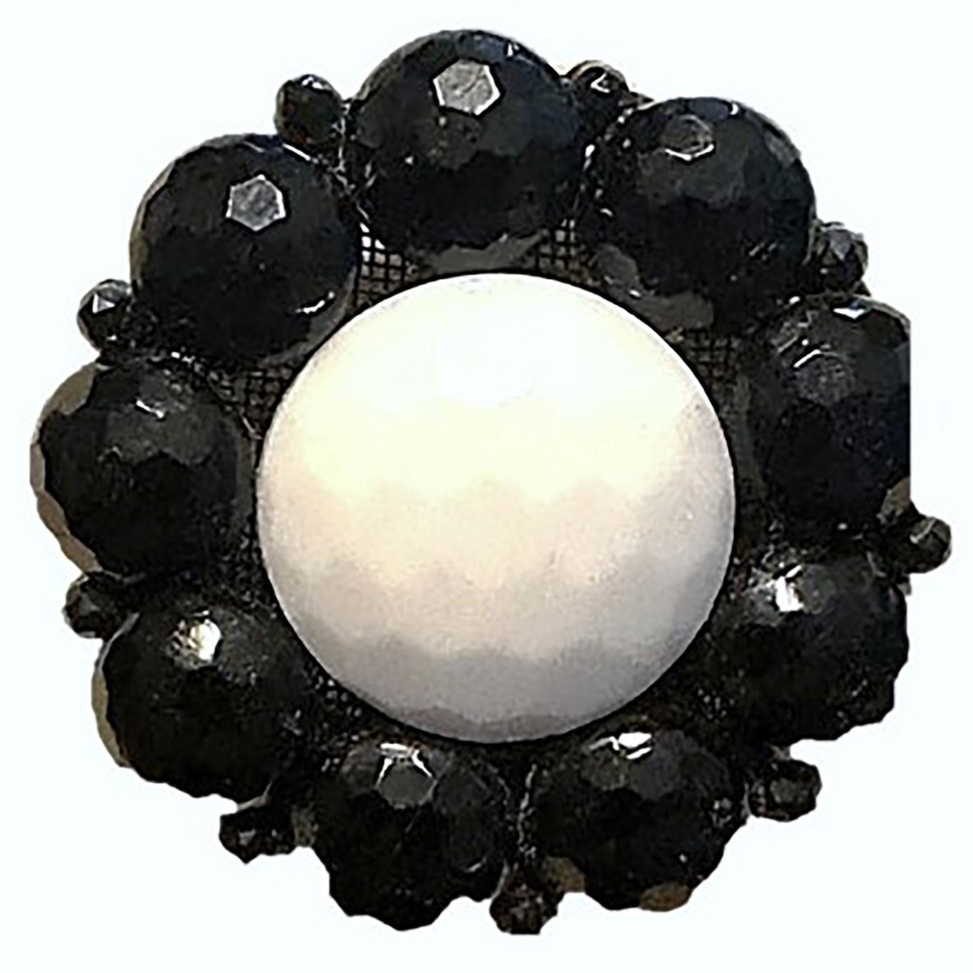 A small card of division one black glass buttons - Image 3 of 4