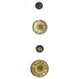 A small card of division one lacy glass buttons