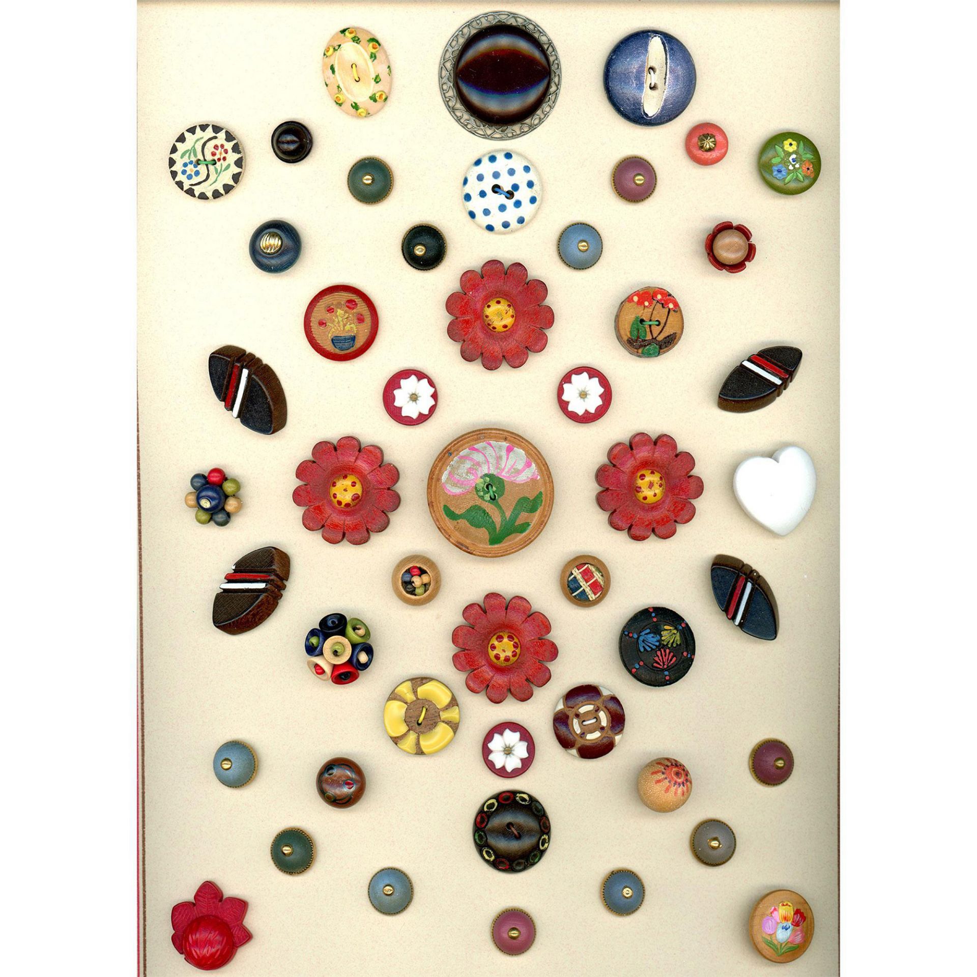 A box lot of assorted material buttons on cards - Image 9 of 10