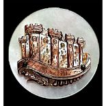 A division one carved architectural pearl button
