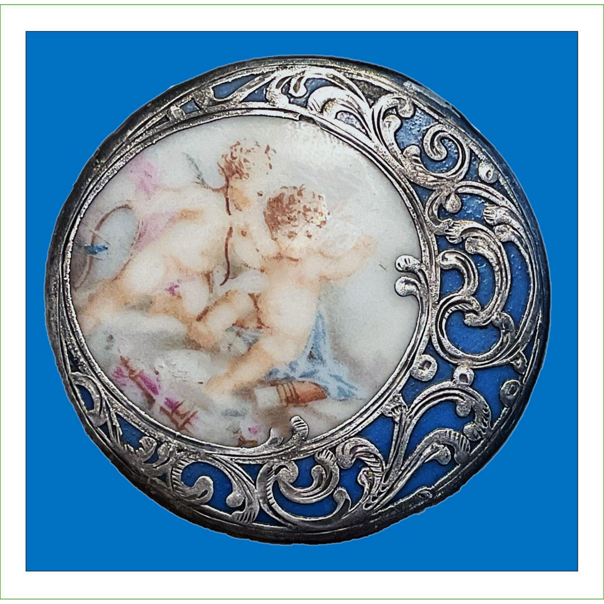 A division one pictorial porcelain button - Image 2 of 3