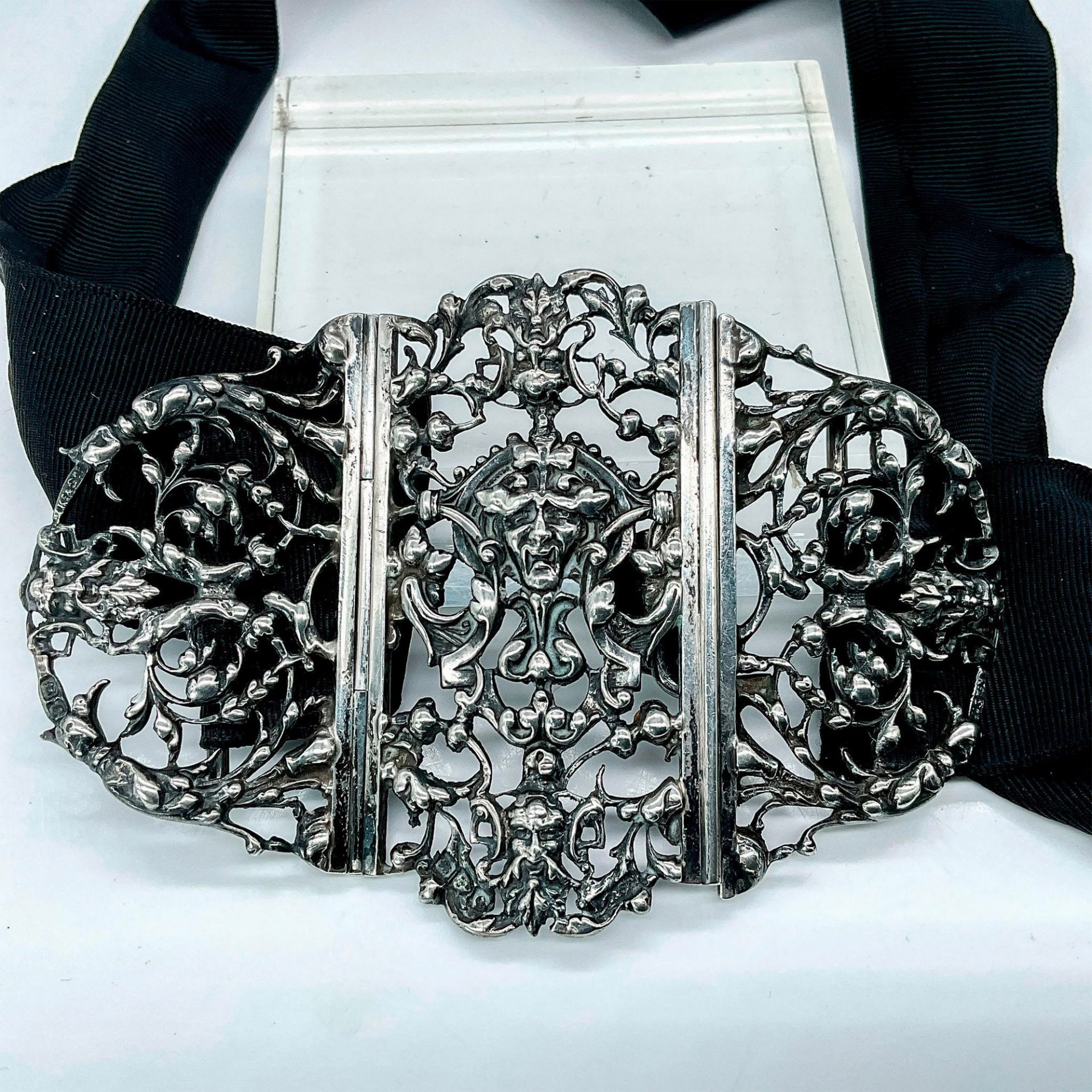 Antique Silver Victorian Mourning Belt & Buckle - Image 3 of 3