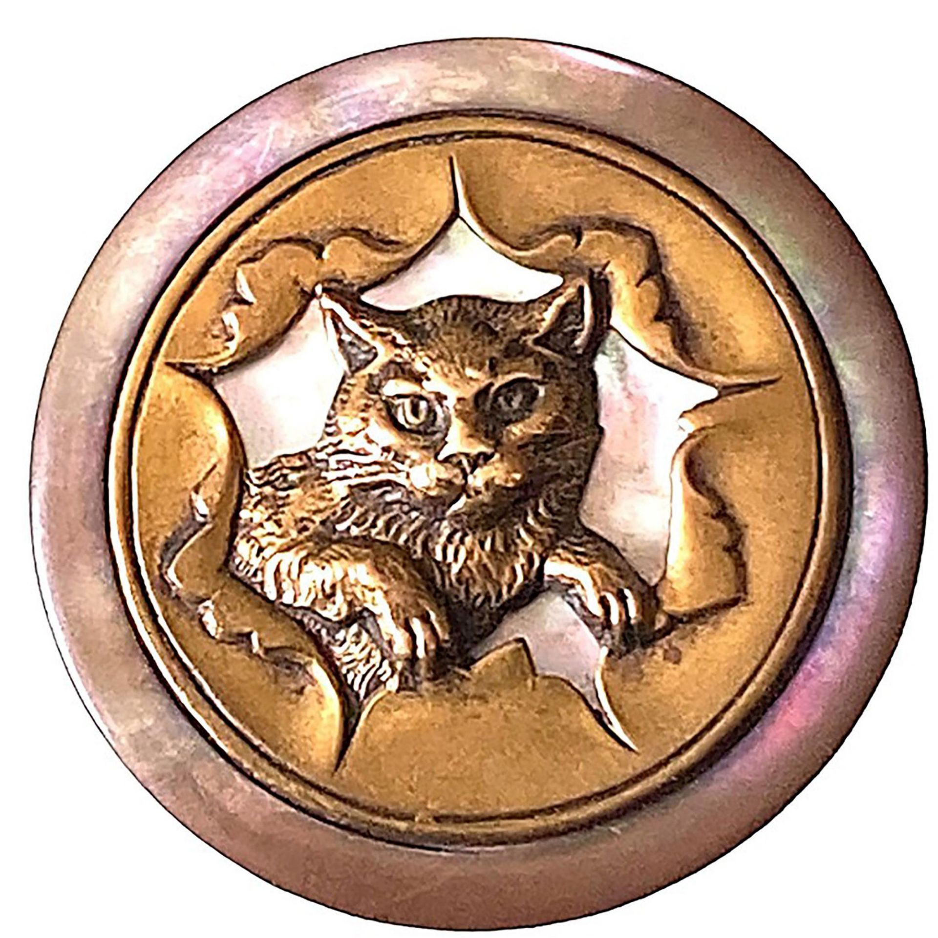 A pair of Division one pearl CAT buttons - Image 2 of 4