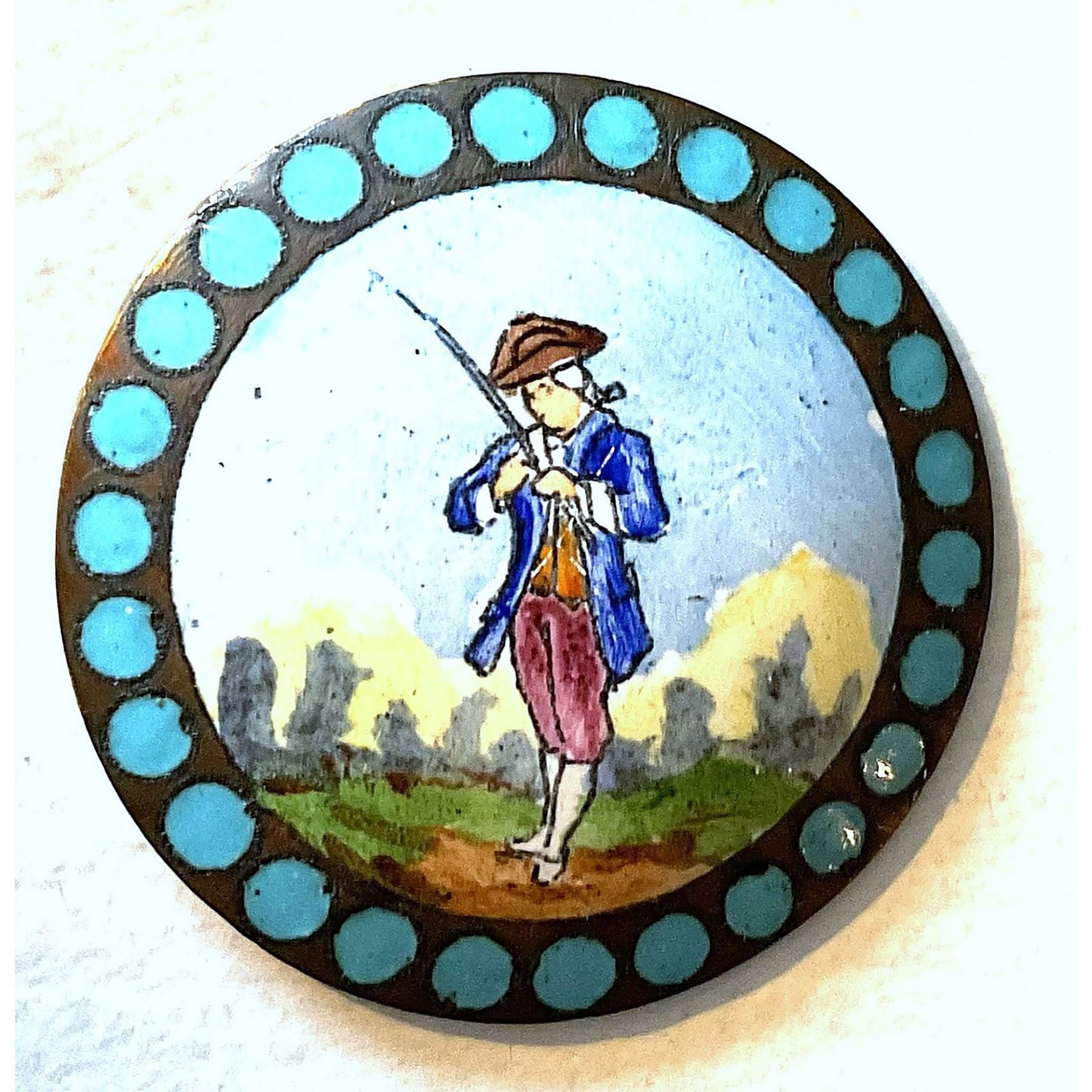 A small card of division one figural enamel buttons. - Image 2 of 4