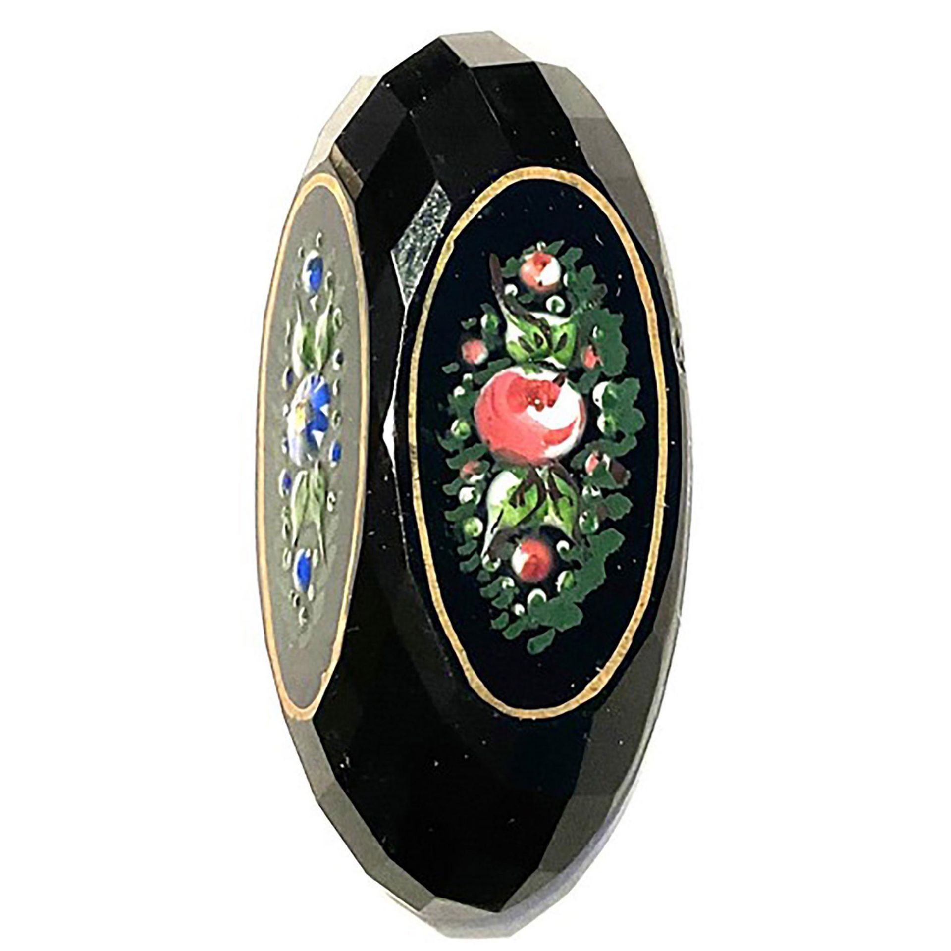 A division one enameled shape black glass button - Image 2 of 4