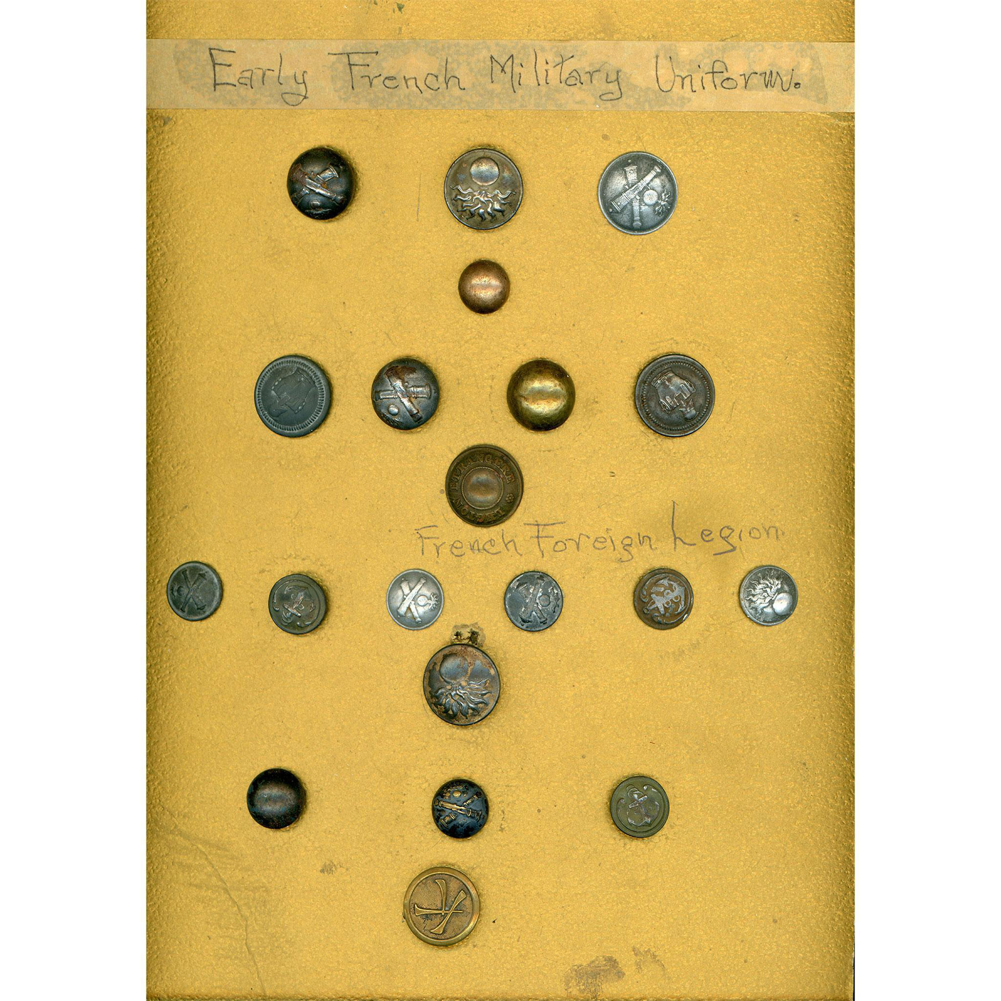 A box lot of assorted uniform buttons on cards - Image 7 of 8