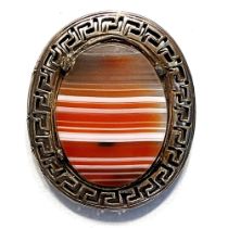 A division one banded agate button