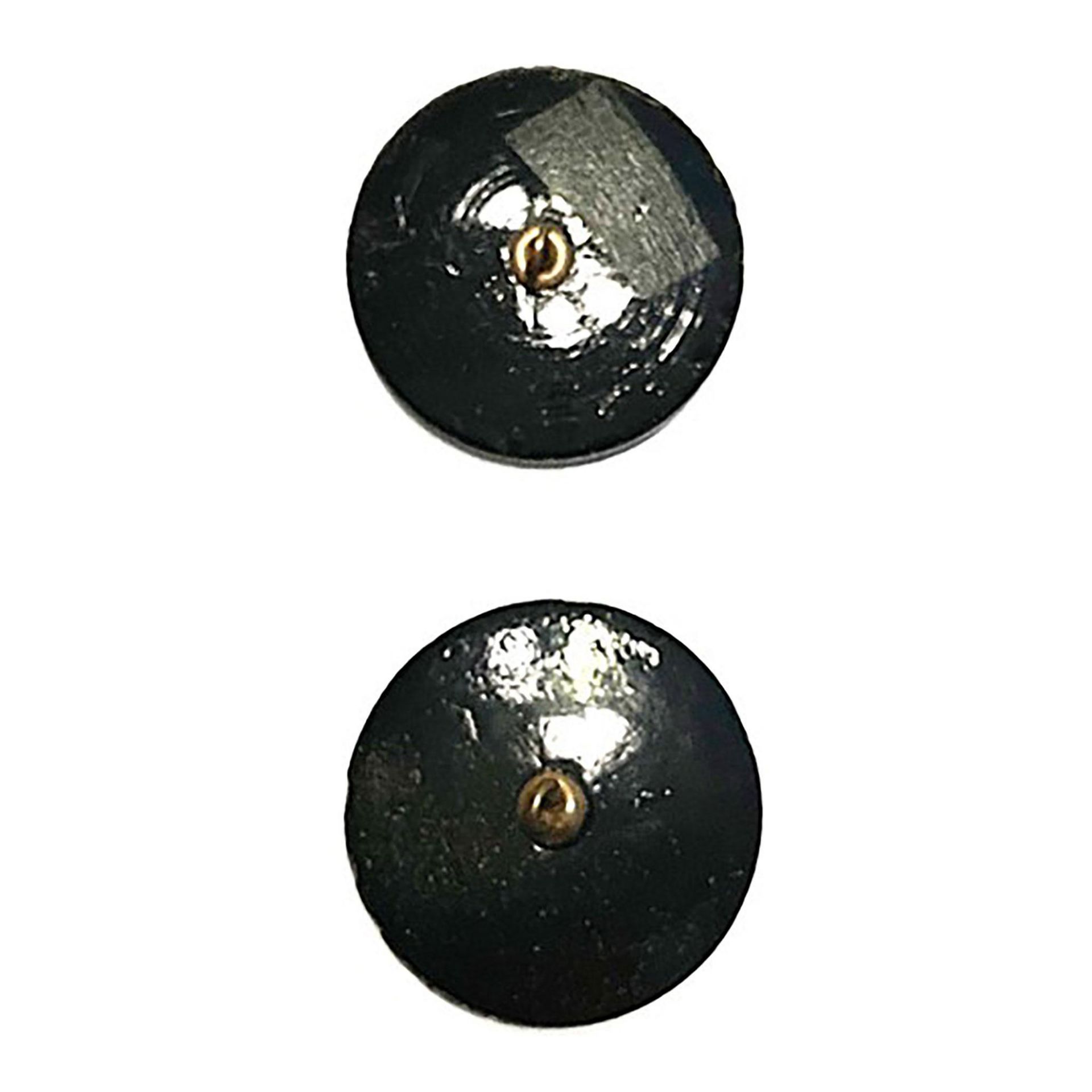 Small card of division 1 pictorial black glass buttons - Image 4 of 4