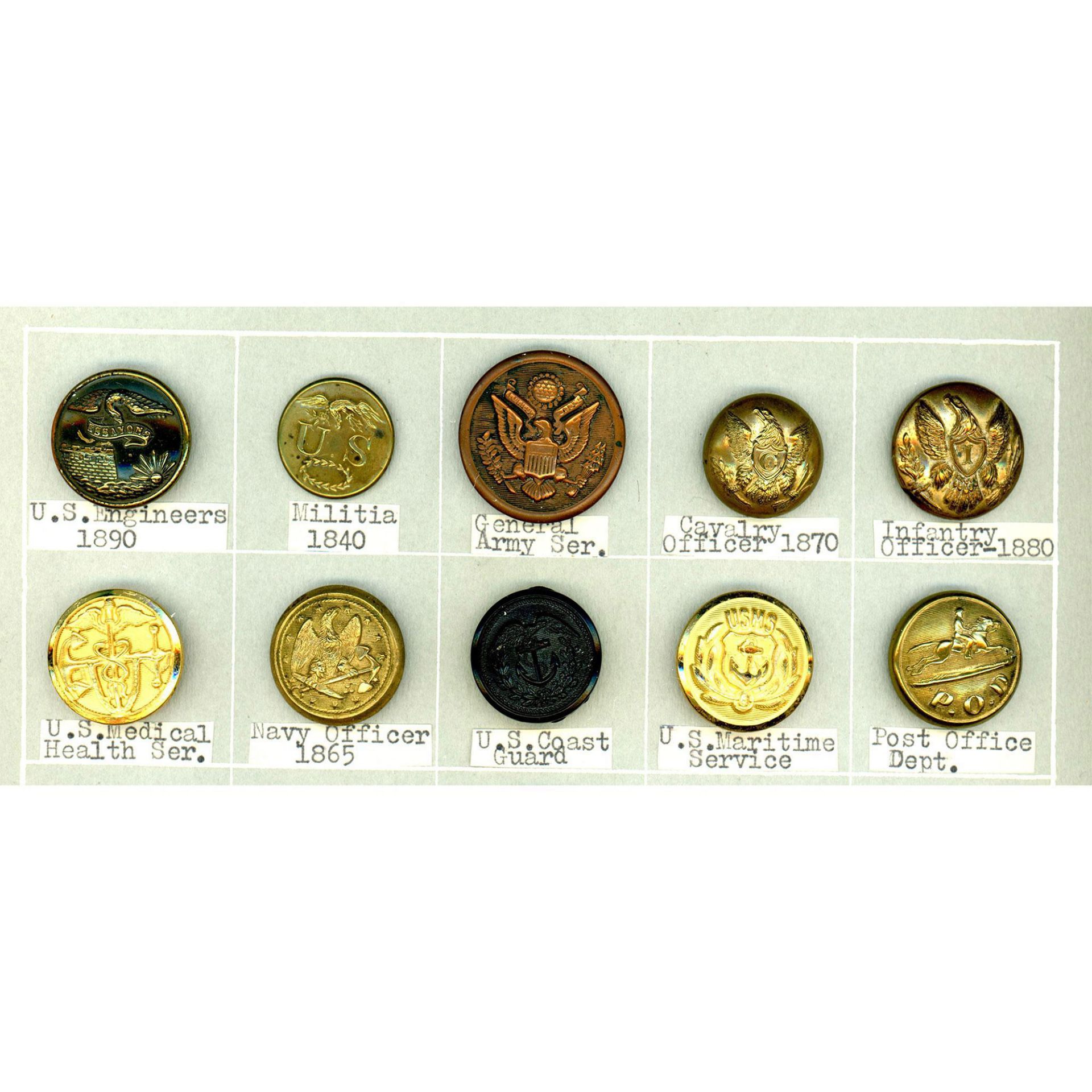 A card of division one uniform buttons - Image 2 of 4